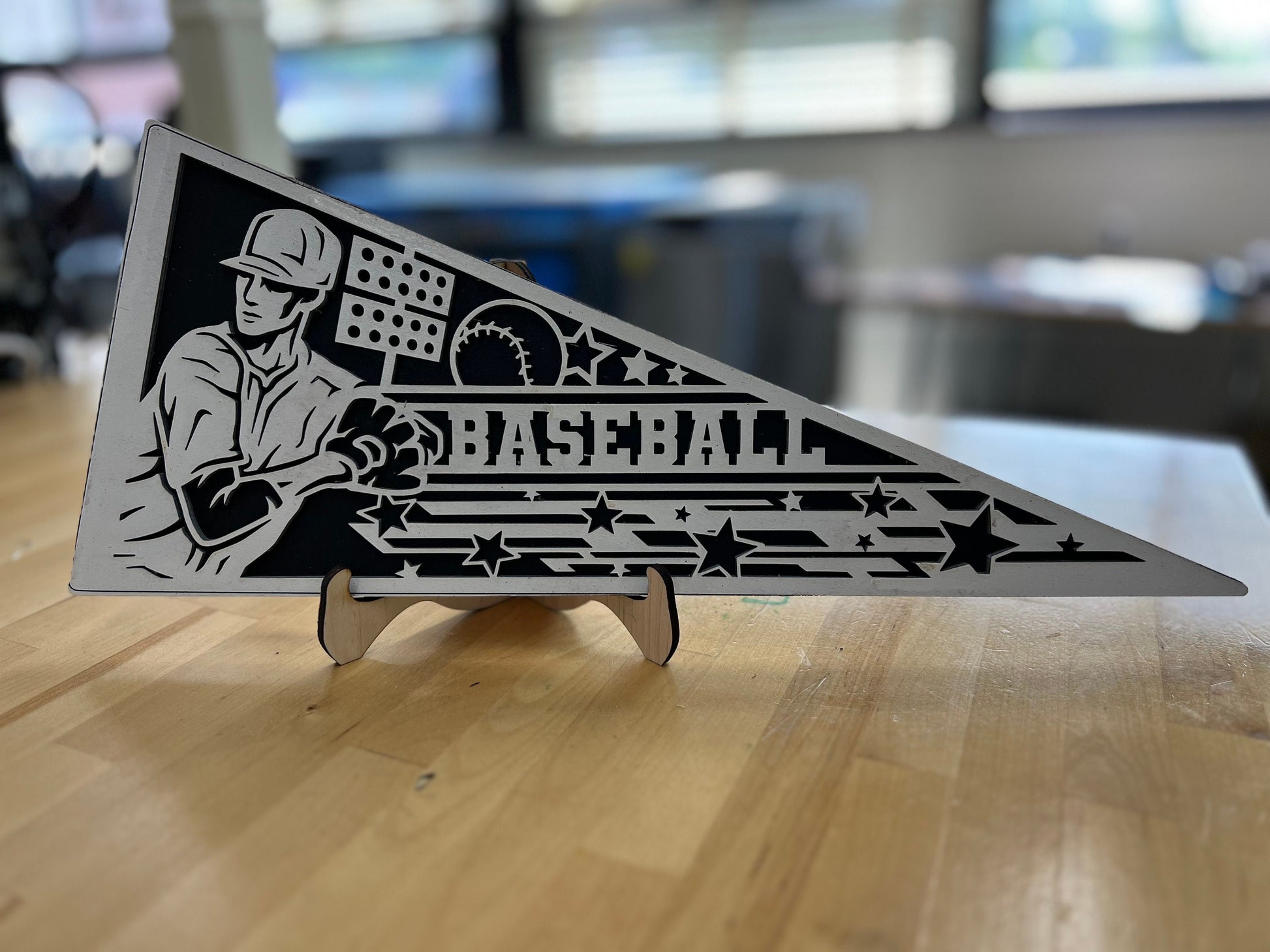 Custom Laser Cut Sports Pennant: Athlete Gift