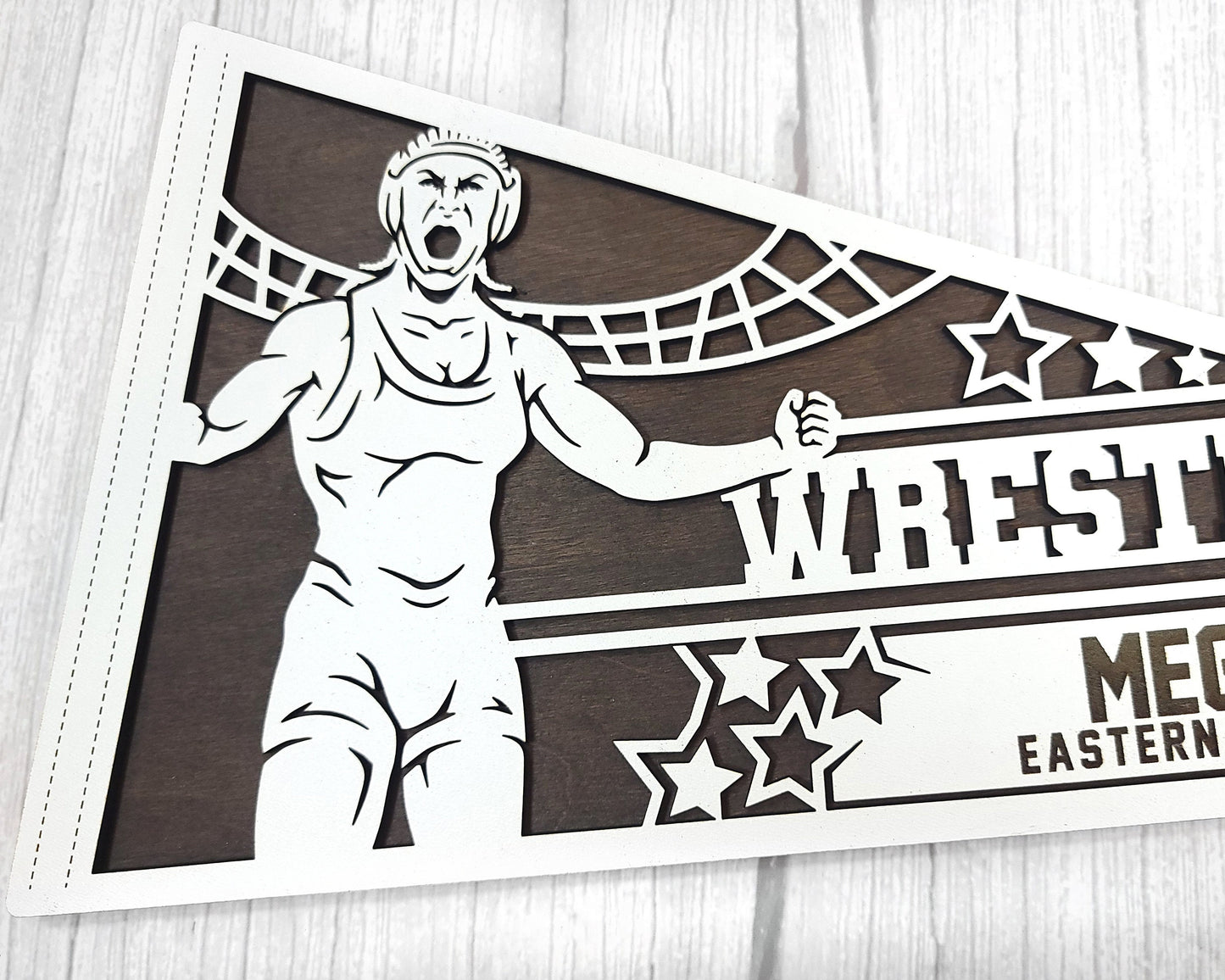 Custom Laser Cut Sports Pennant: Athlete Gift