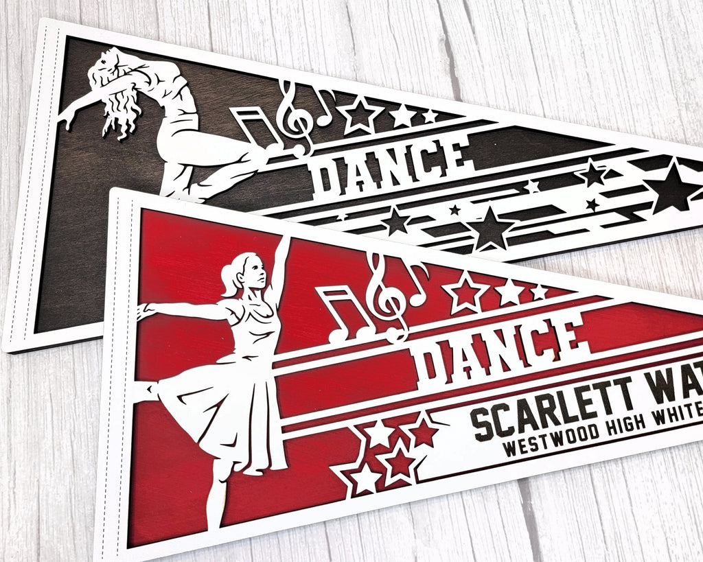 Custom Laser Cut Sports Pennant: Athlete Gift