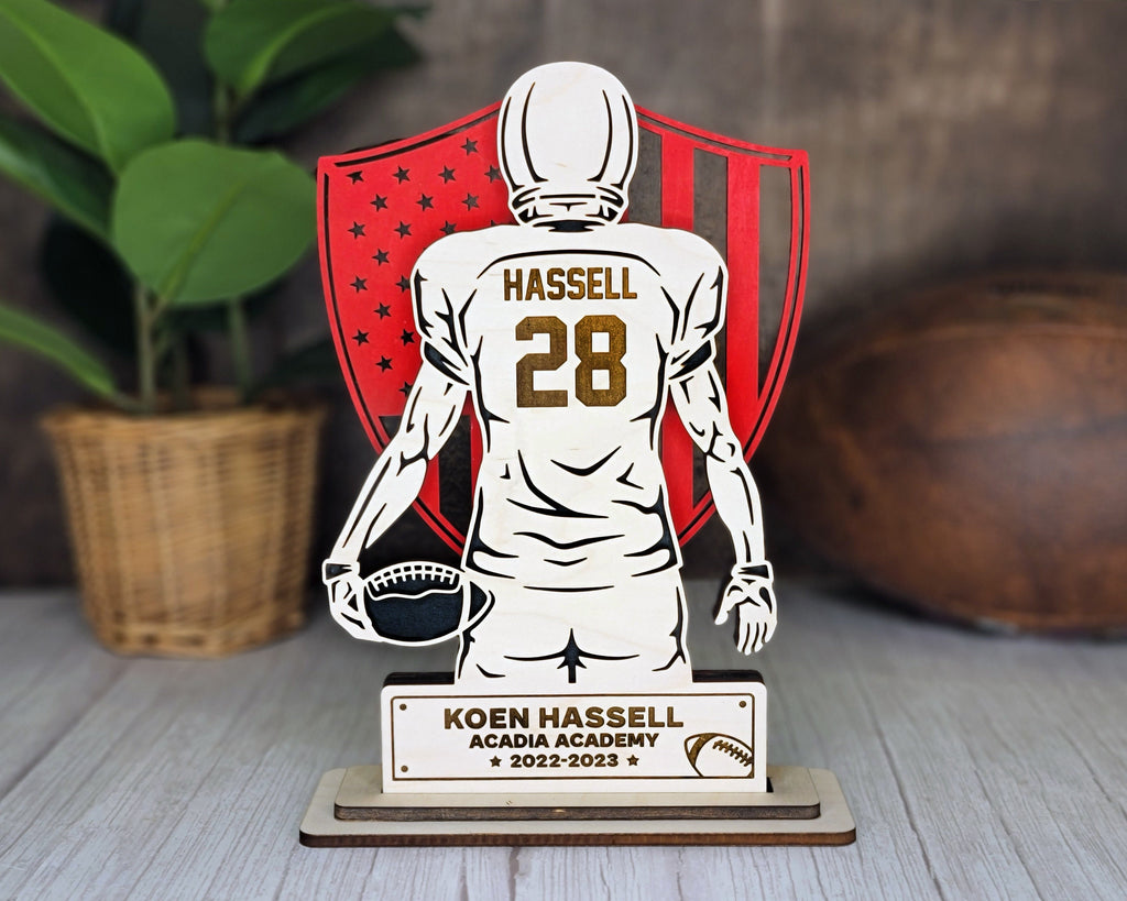 Personalized Football Player Stand Up | Senior Team Gift