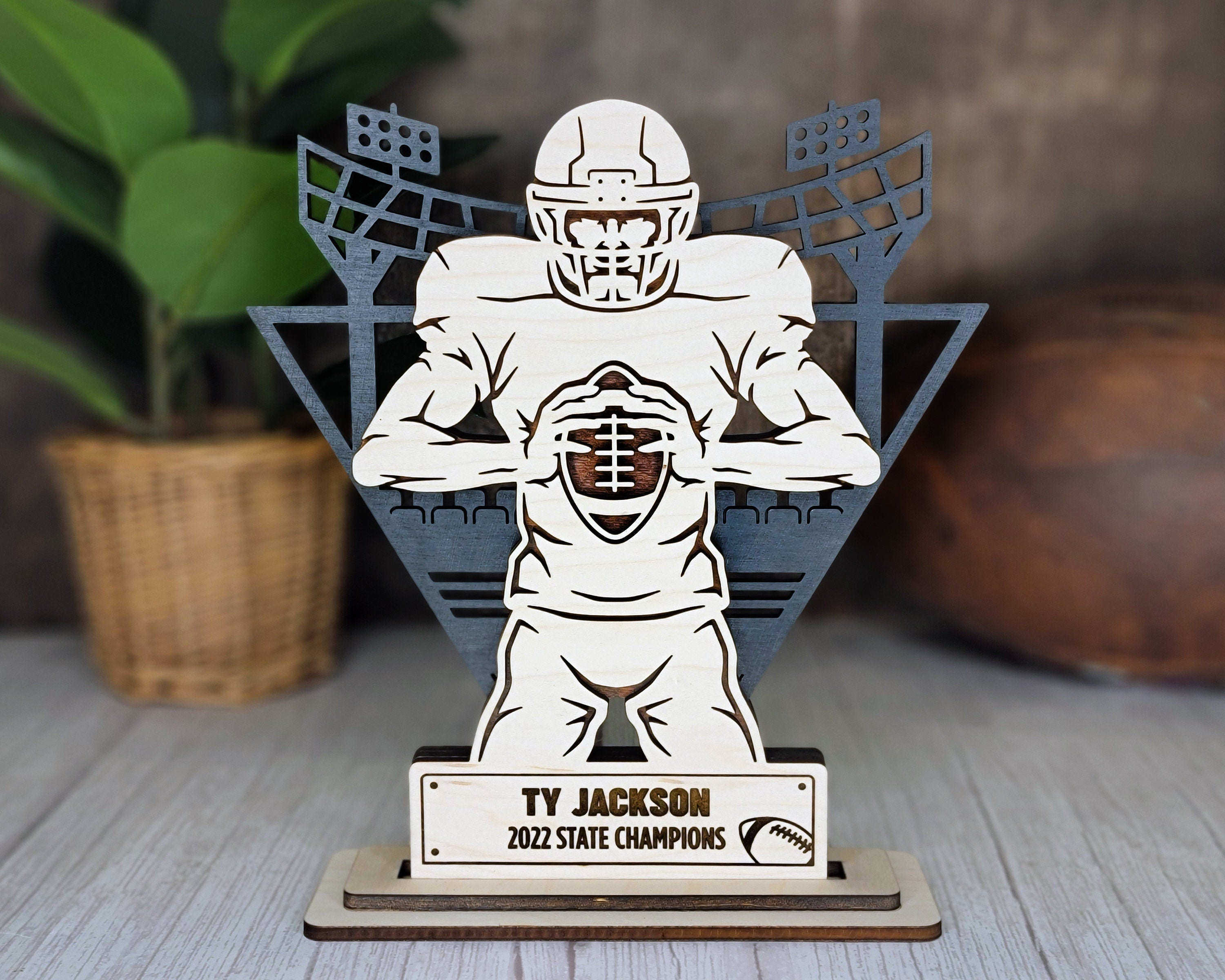Personalized Football Player Stand Up | Senior Team Gift