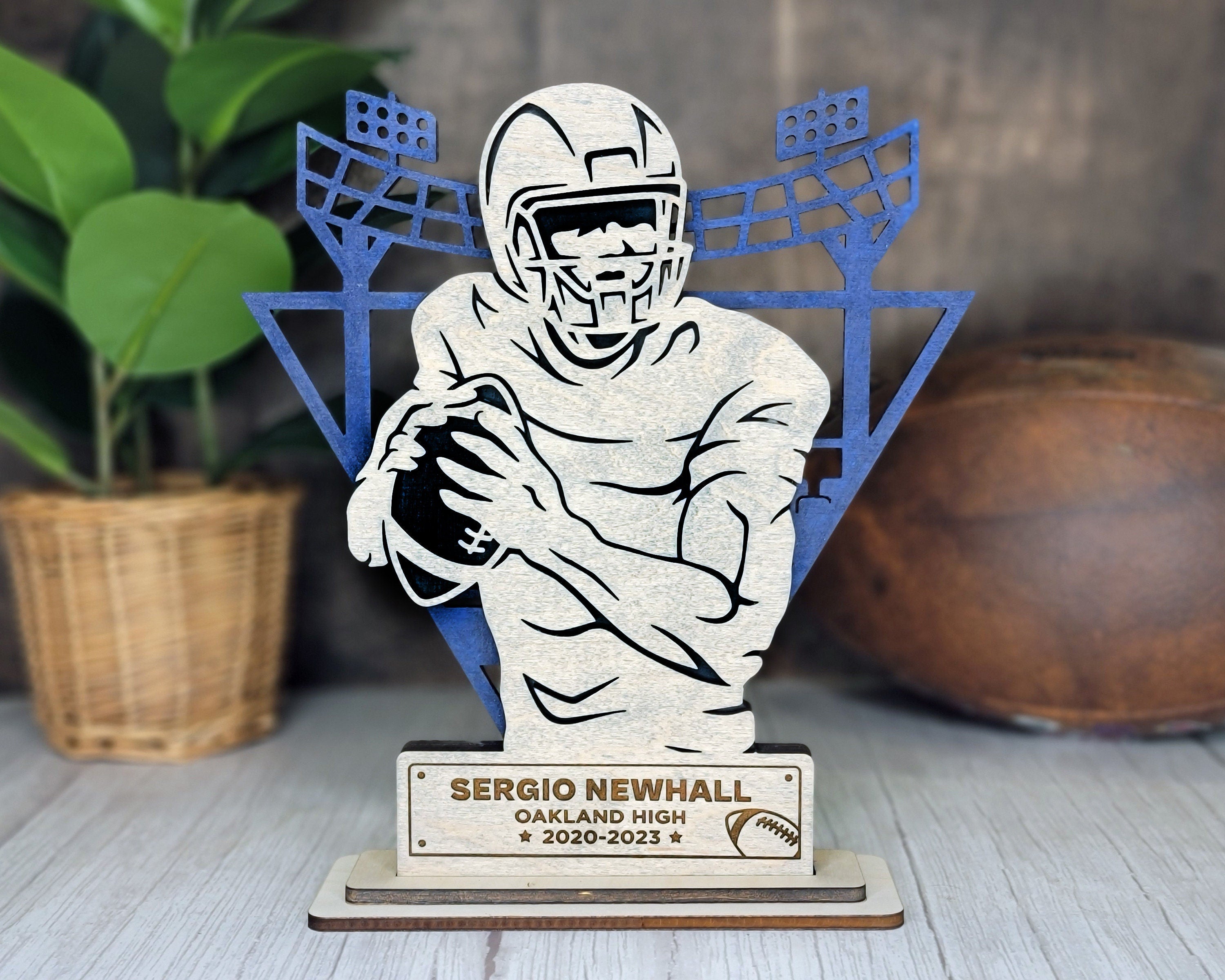 Personalized Football Player Stand Up | Senior Team Gift