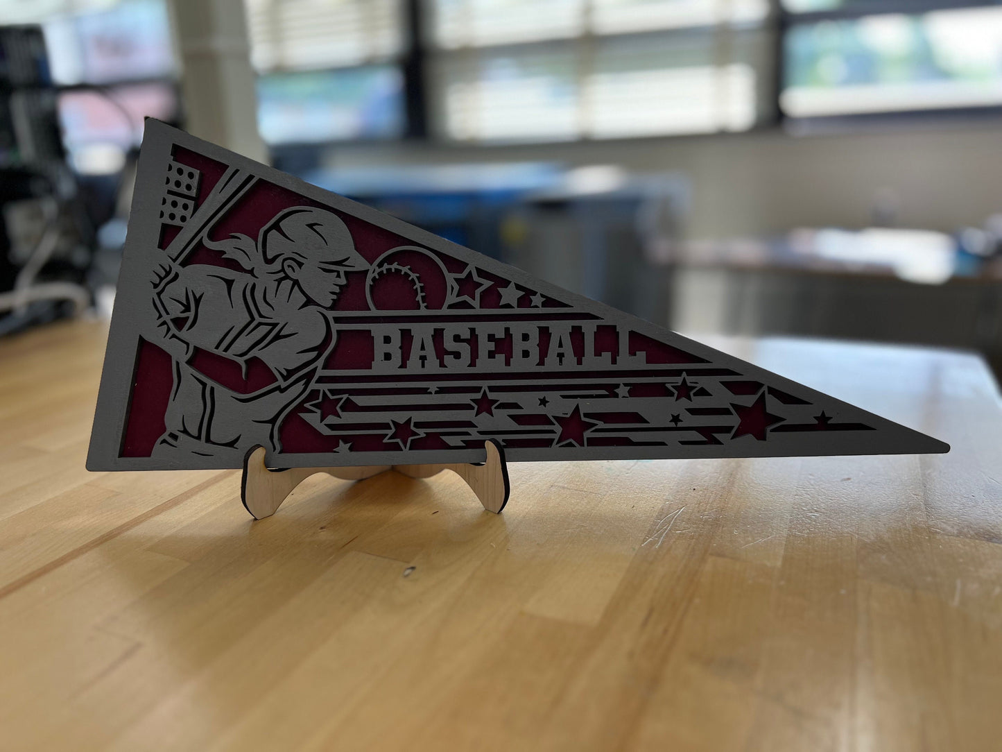 Custom Laser Cut Sports Pennant: Athlete Gift