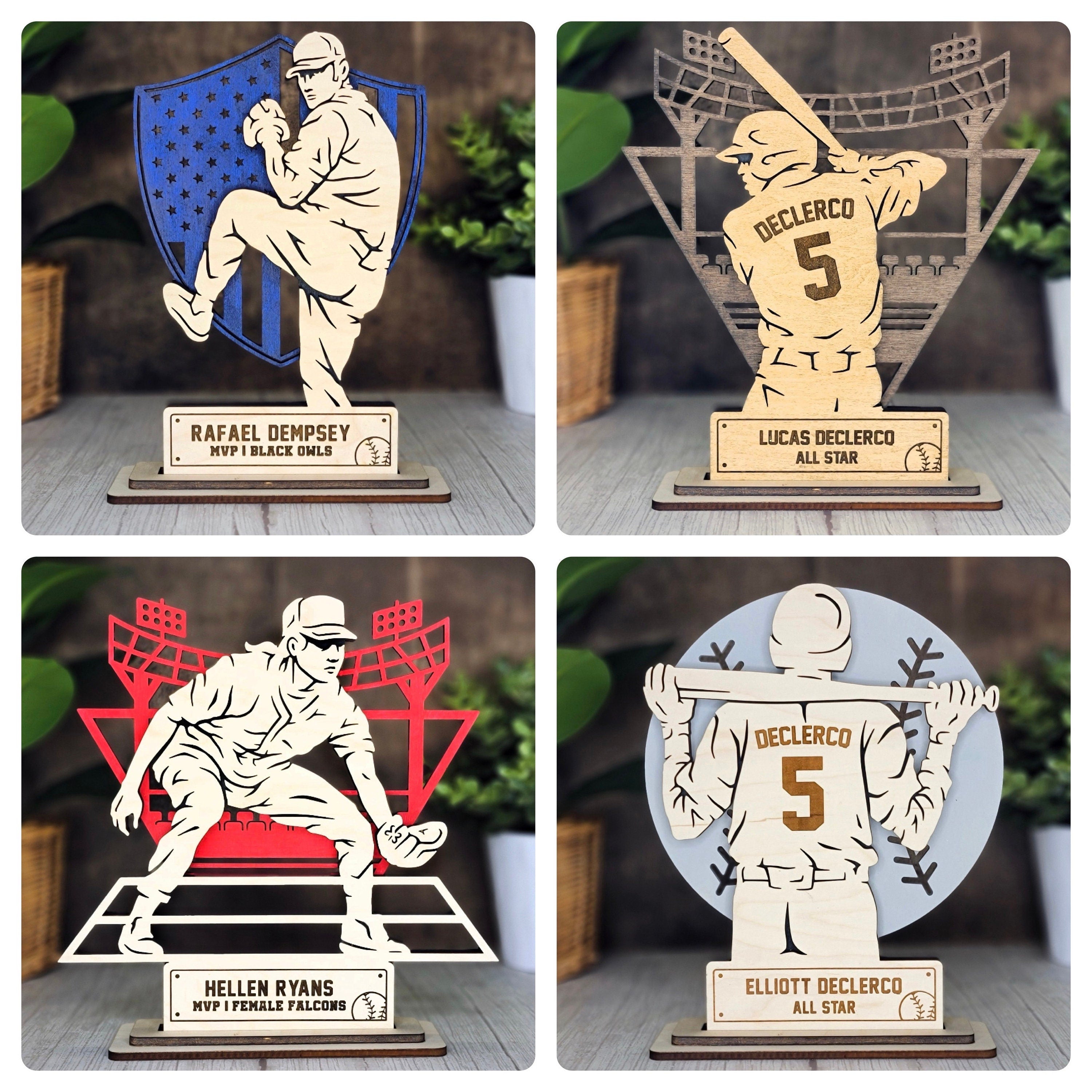 Personalized Baseball Player Stand | Senior Graduation Gift