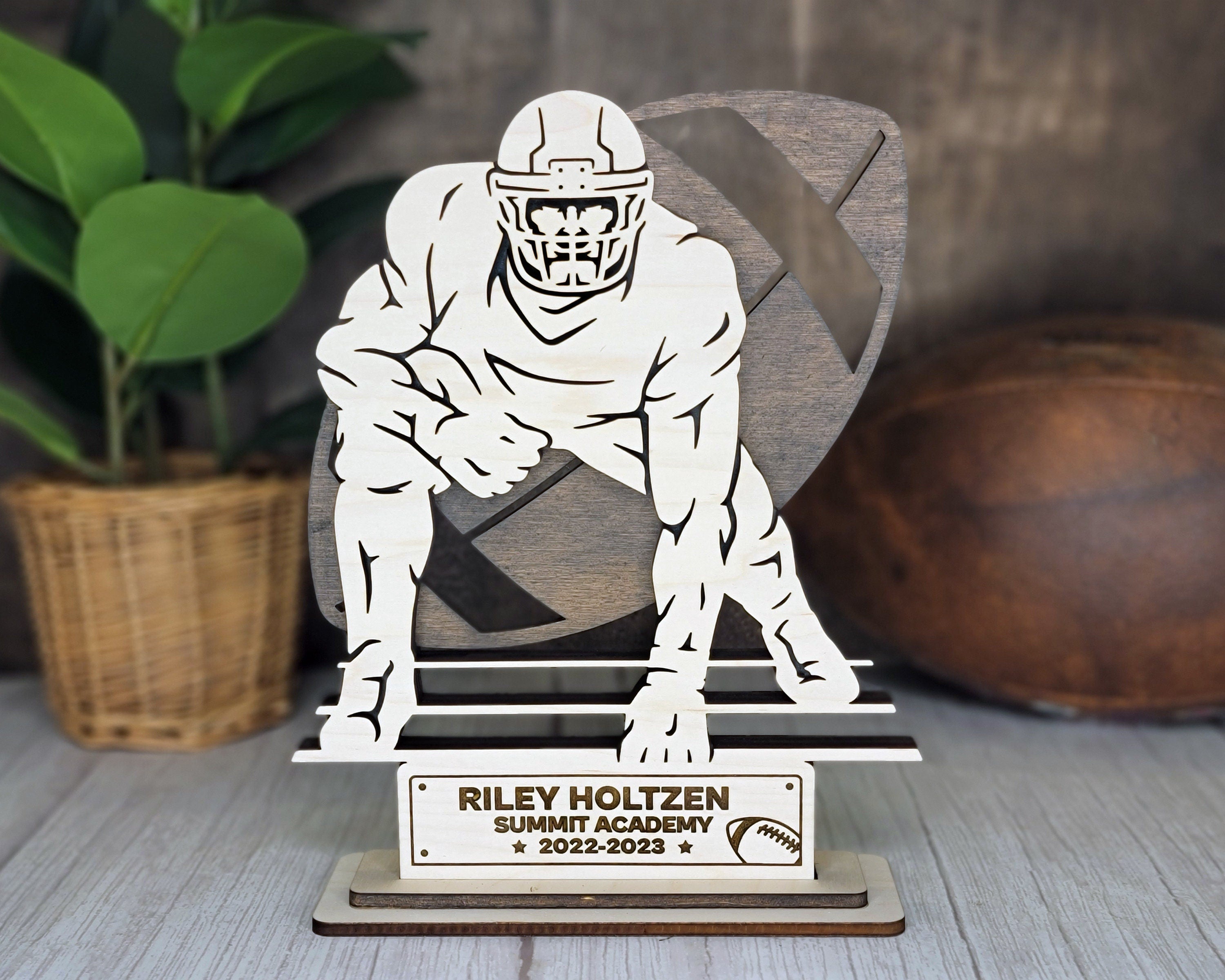 Personalized Football Player Stand Up | Senior Team Gift