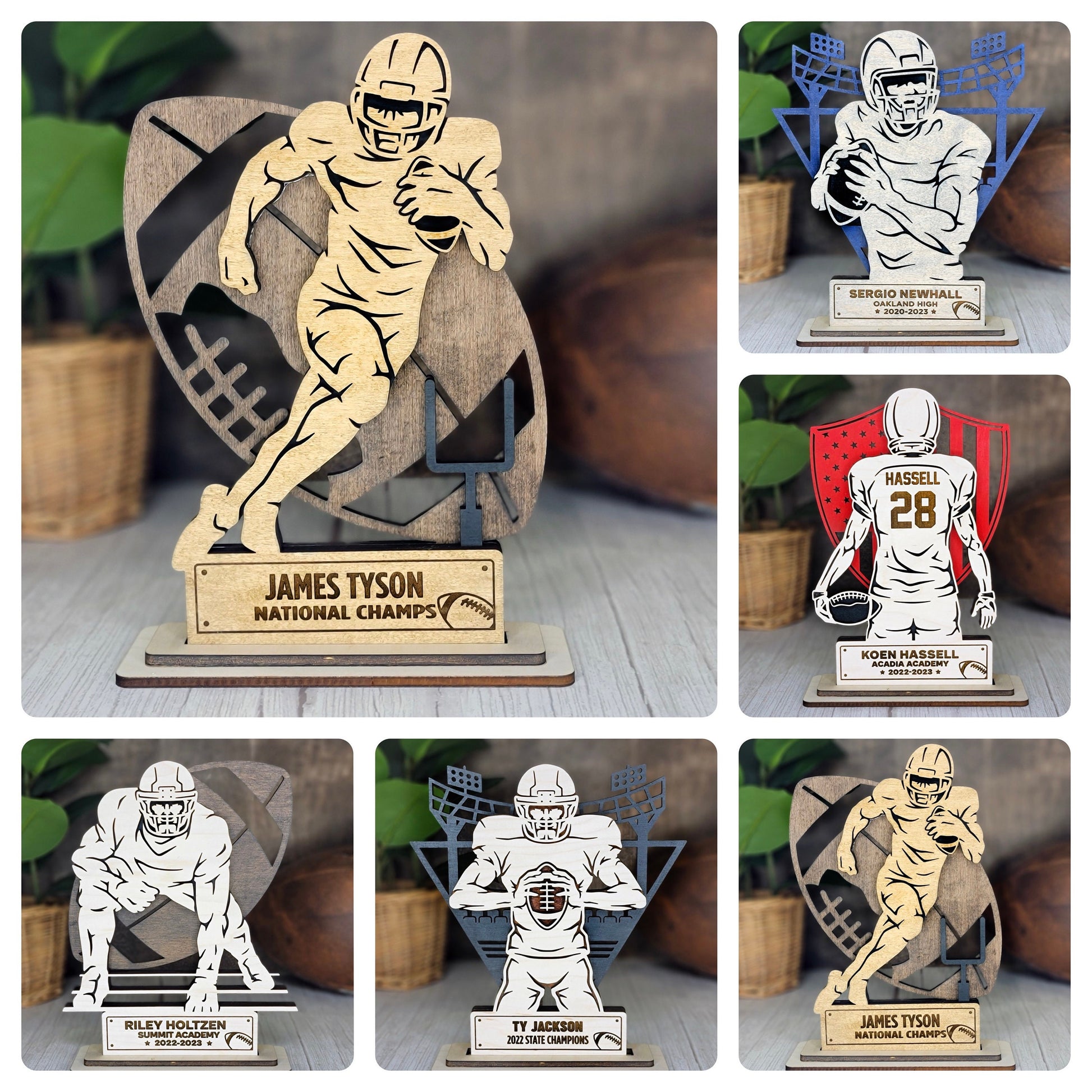 Athlete Player Stand Ups | Player Gifts| Senior Gift | Graduation Gift | Team Gift | Award - FOOTBALL