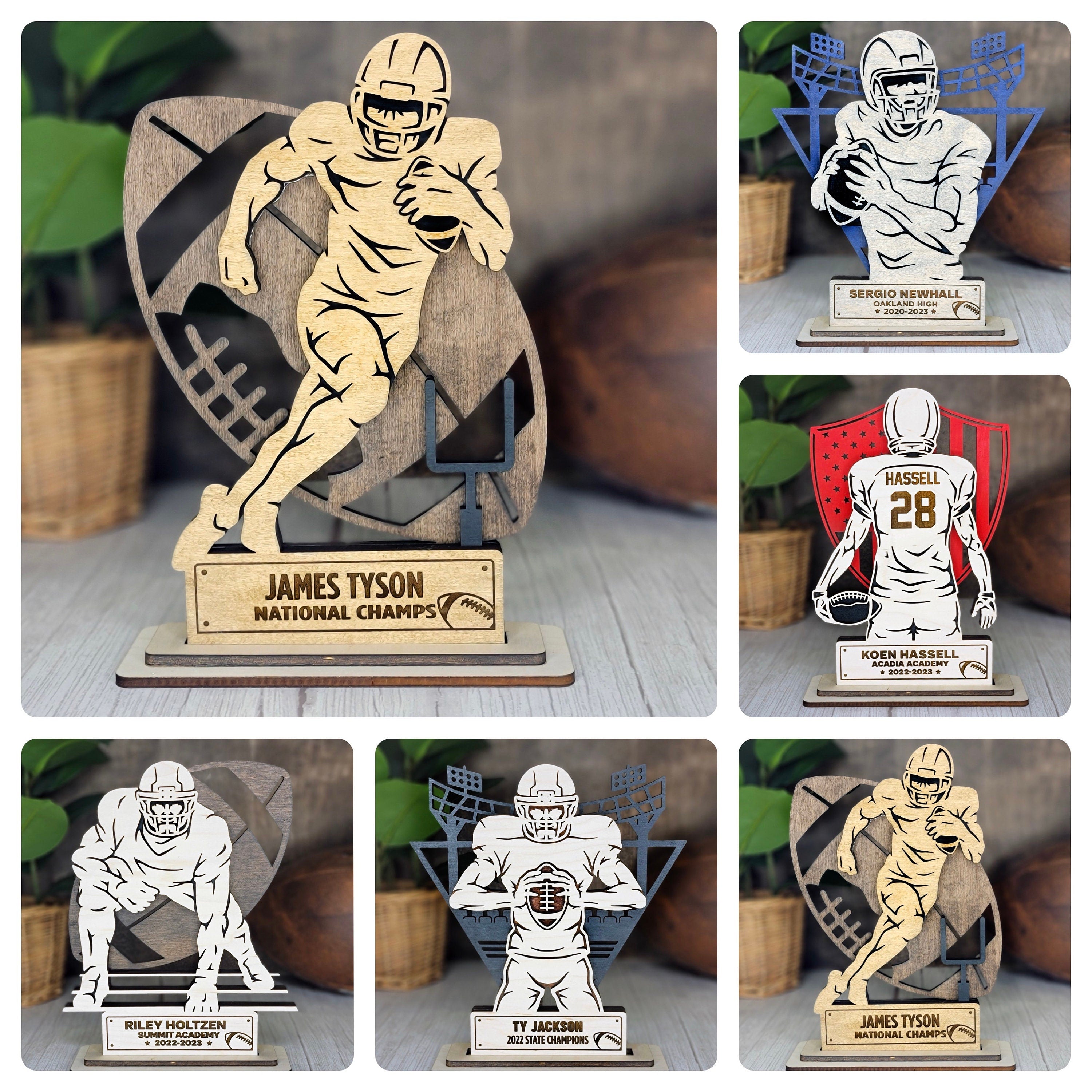 Personalized Football Player Stand Up | Senior Team Gift