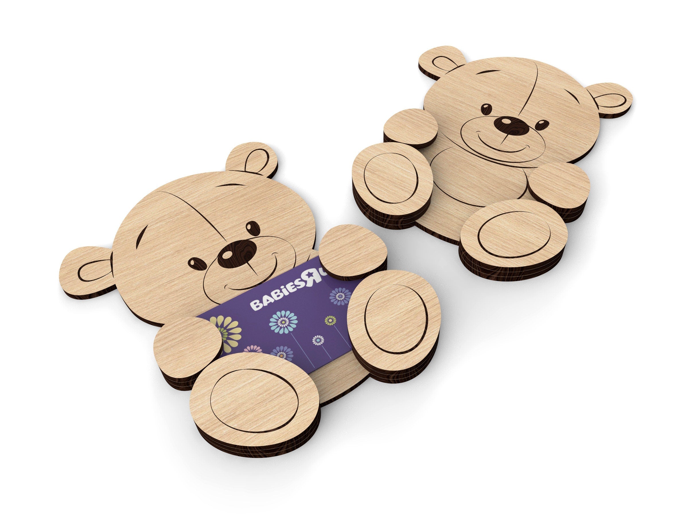 Wooden Gift Card Holder: Customizable Laser Cut Designs