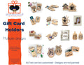 Wooden Gift Card Holder: Customizable Laser Cut Designs