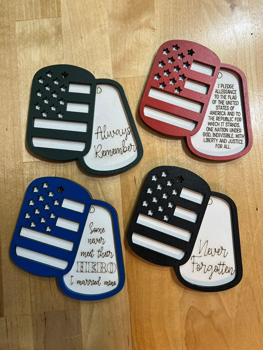 Unique Military Dog Tag Ornaments!