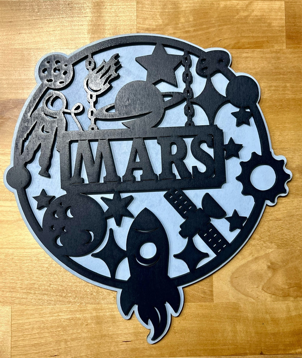 Custom Name Wooden Door Sign - Personalized Kids Room Decor