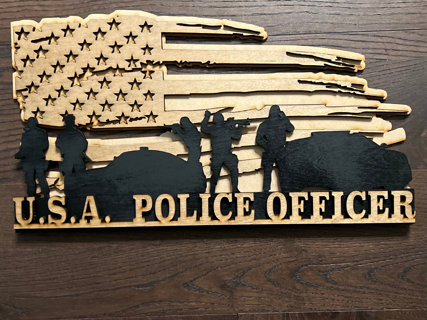 Military and First Responders Silhouette Plaques