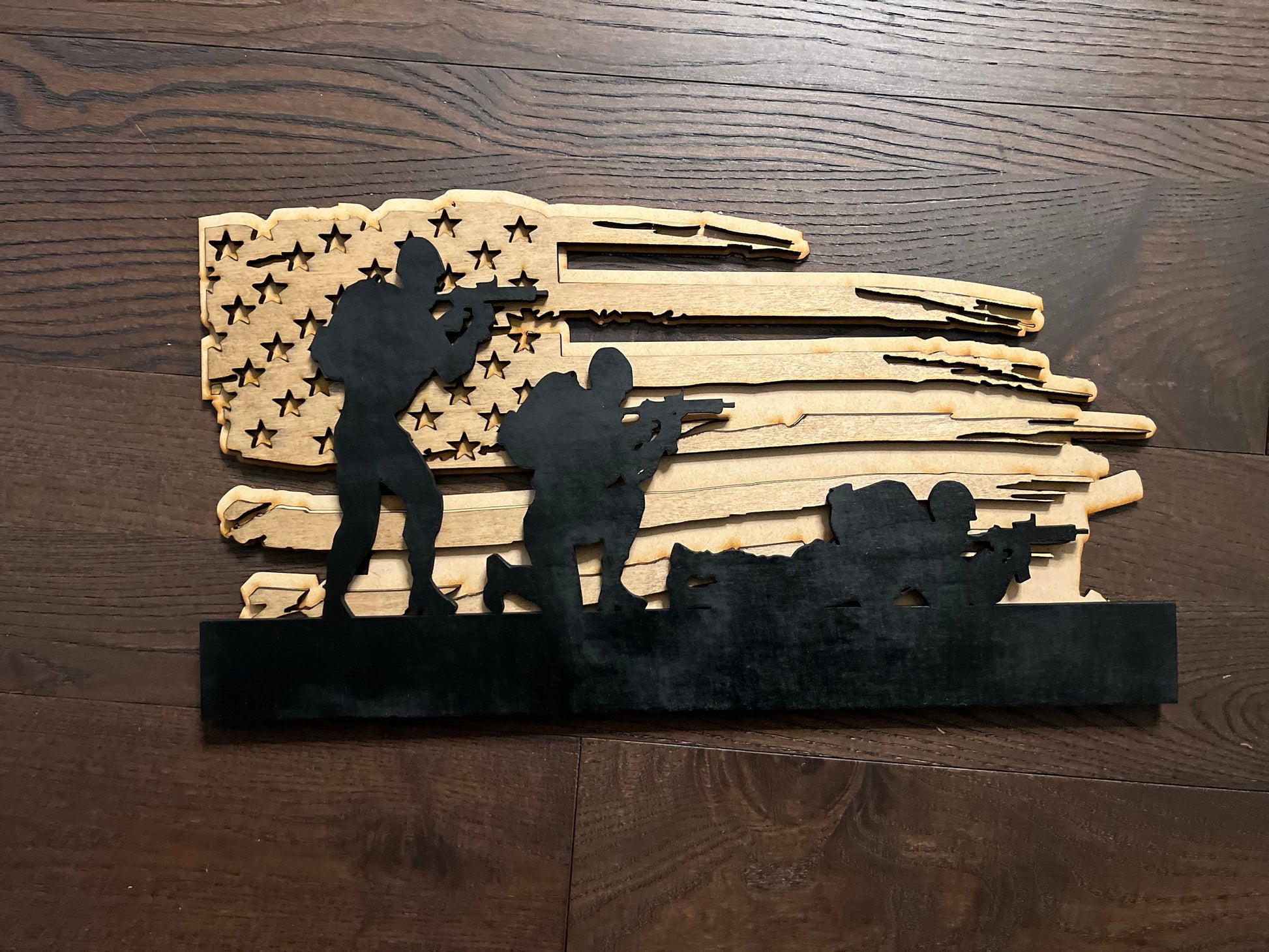 Military and First Responders Silhouette Plaques