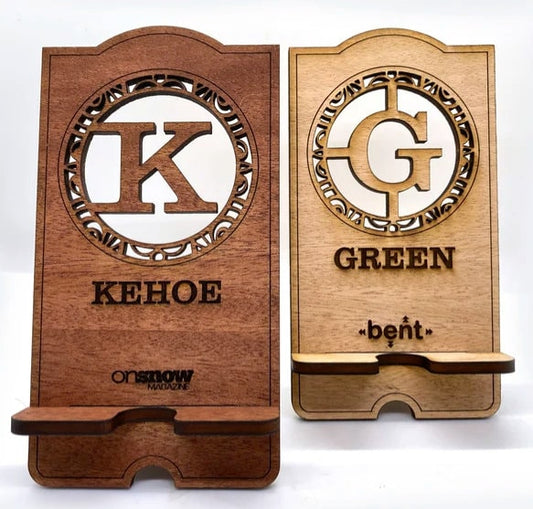 Custom Cell Phone Stands - Wooden