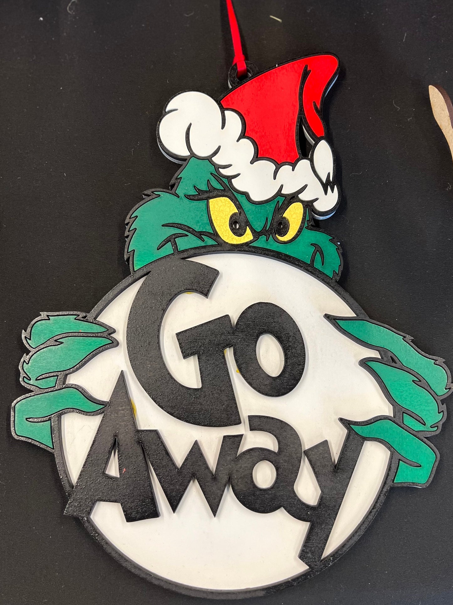 Embrace the Spirit of Whoville with Our Grinch Inspired Go Away Door Sign!