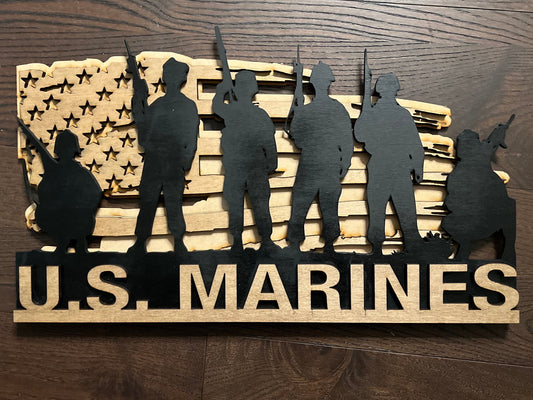 Military and First Responders Silhouette Plaques