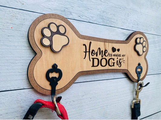 Handcrafted Wooden Leash Holders - Personalize Yours Today