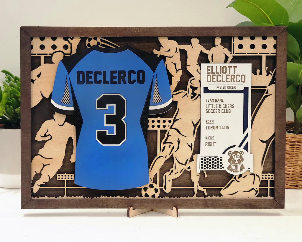 Custom Wooden Sports Jersey Plaques and Awards