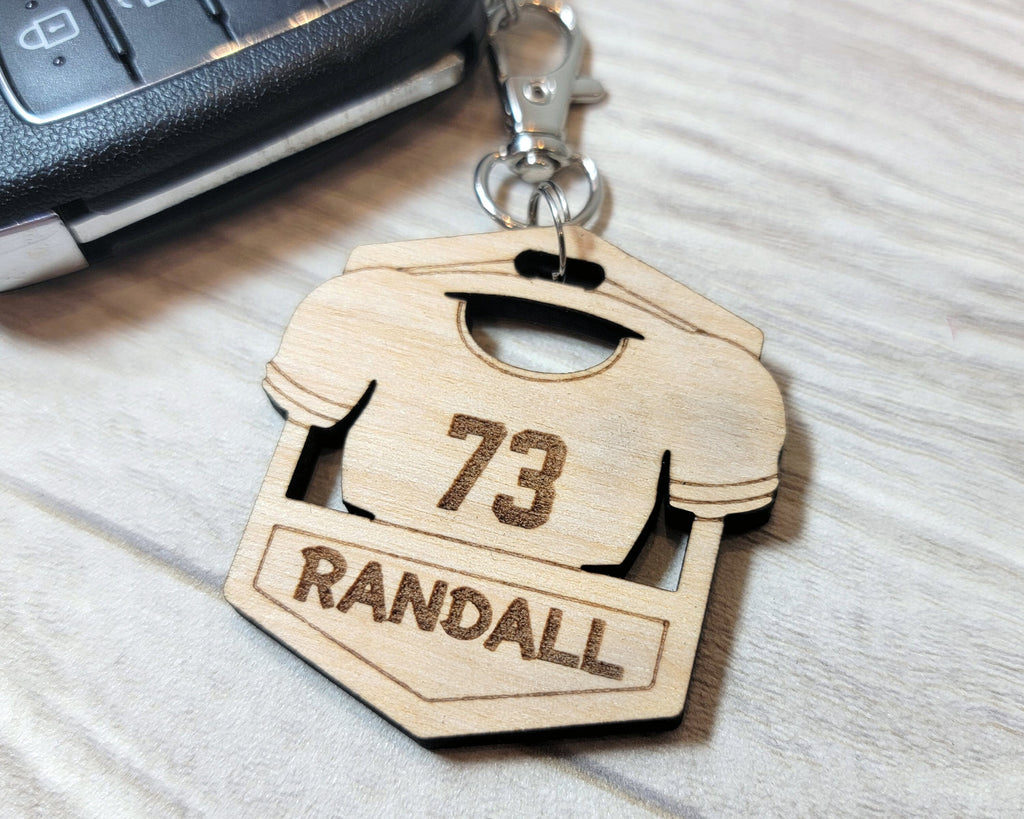 Customizable Sports Wooden Keyrings and Bag Tags