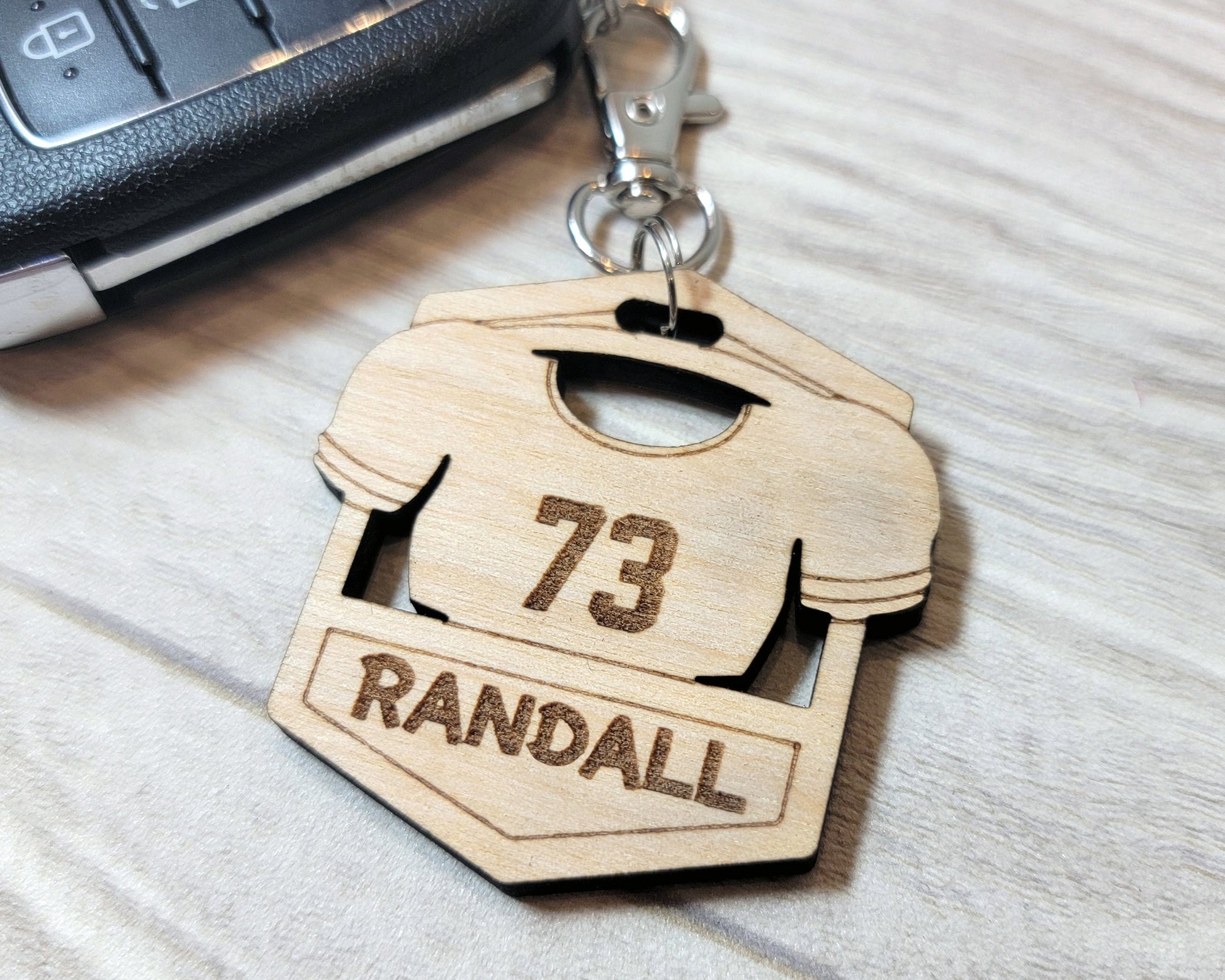Customizable Sports Wooden Keyrings and Bag Tags