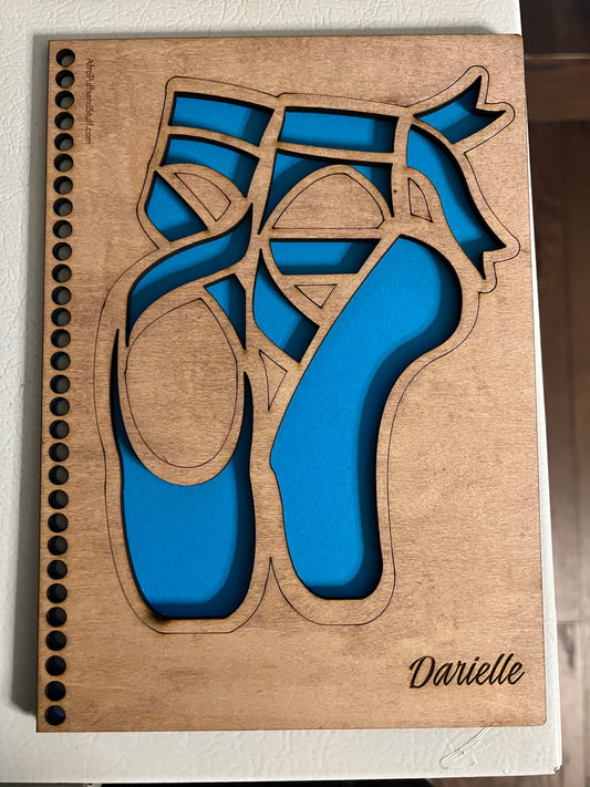 Custom Wooden Notebook | Personalized Journal with Laser Engraved Cover