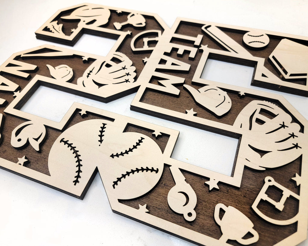 Custom Sports Number Plaque | Team Player Gift