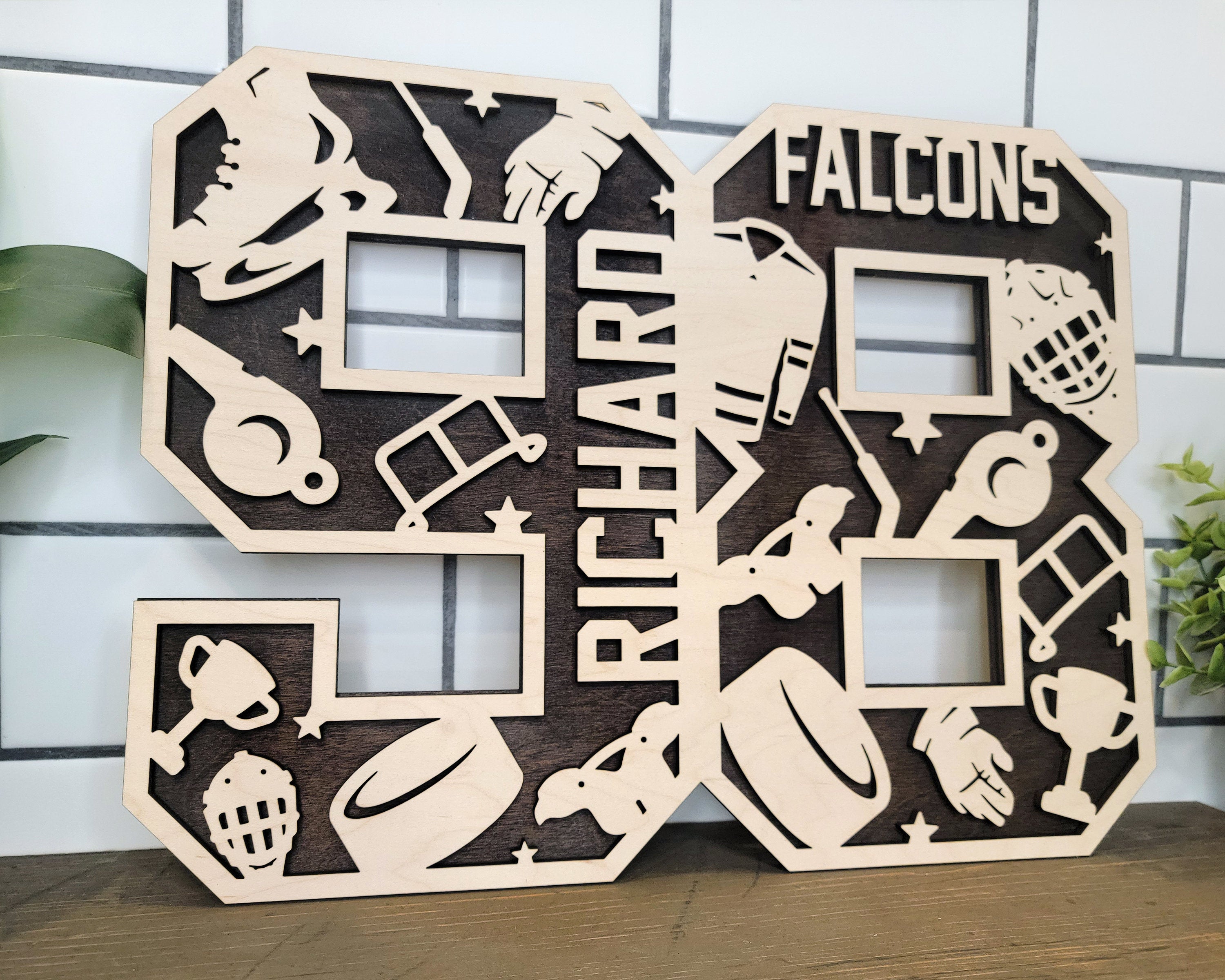 Custom Sports Number Plaque | Team Player Gift