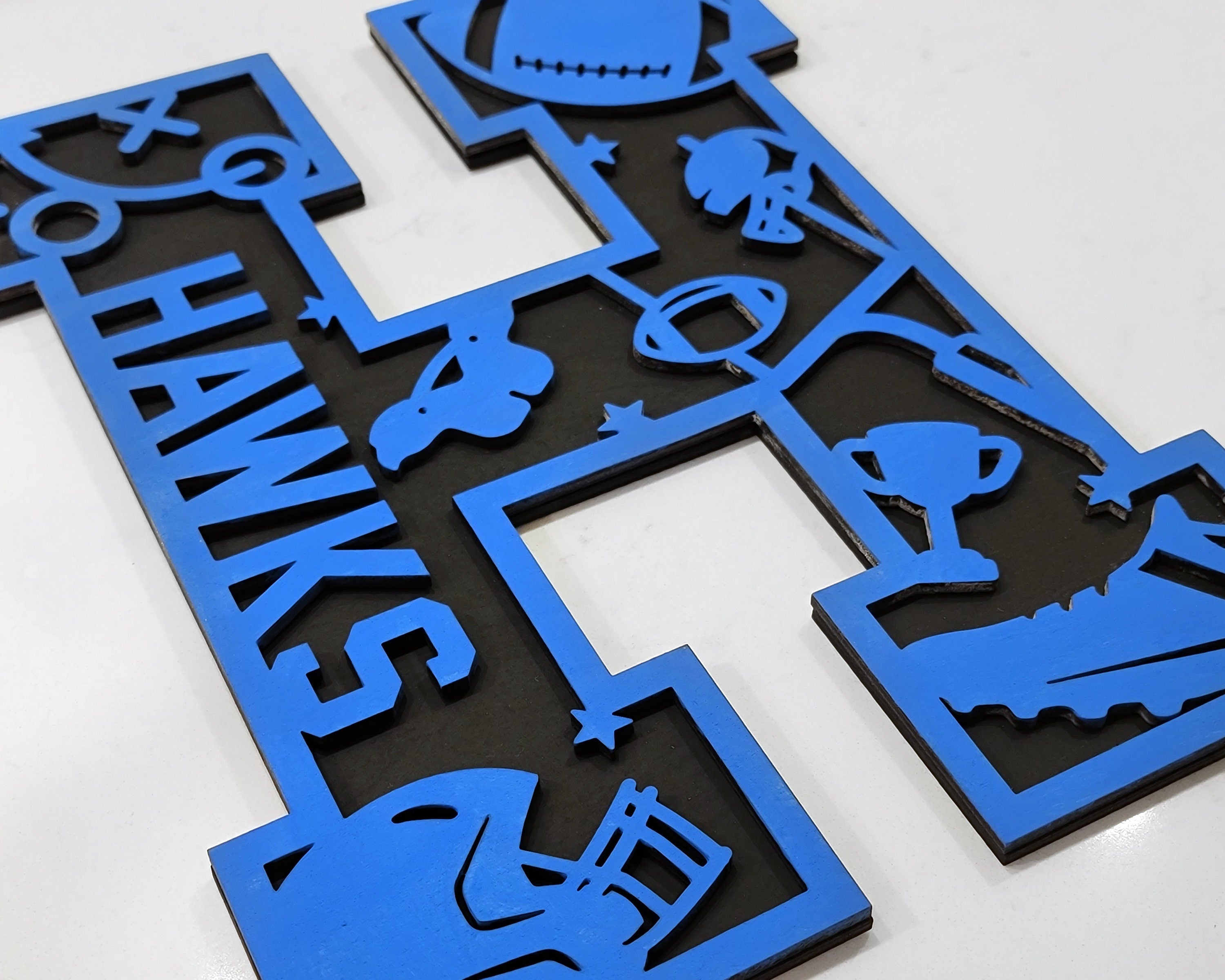 Custom Sports Number Plaque | Team Player Gift