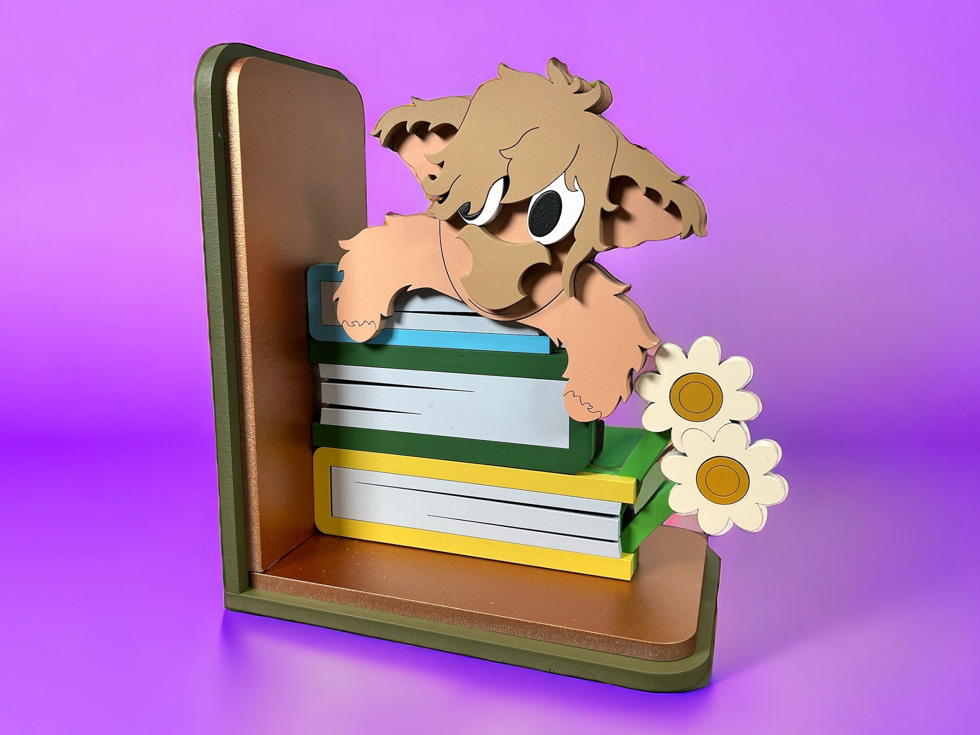 Adorable Wooden Baby Animal Bookends
