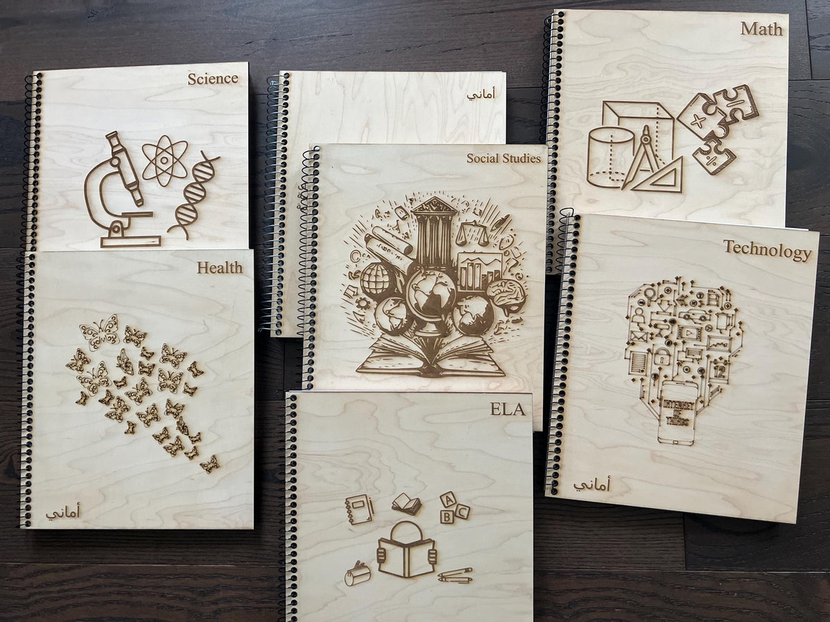 Custom Wooden Notebook | Personalized Journal with Laser Engraved Cover