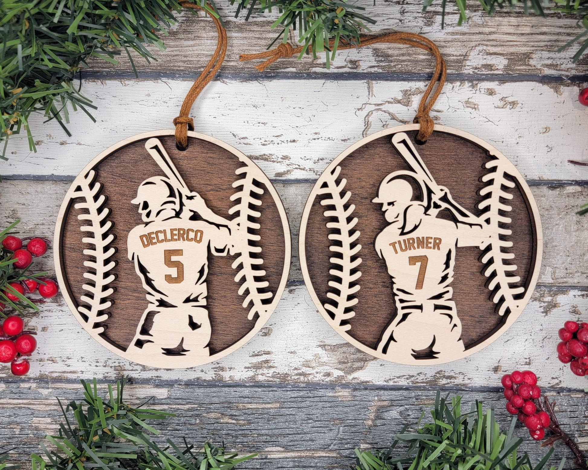 Stadium Series Ornaments - Baseball, Softball, Football, Soccer, Hockey, Volleyball, Basketball, Lacross, Golf - Male and Female Options