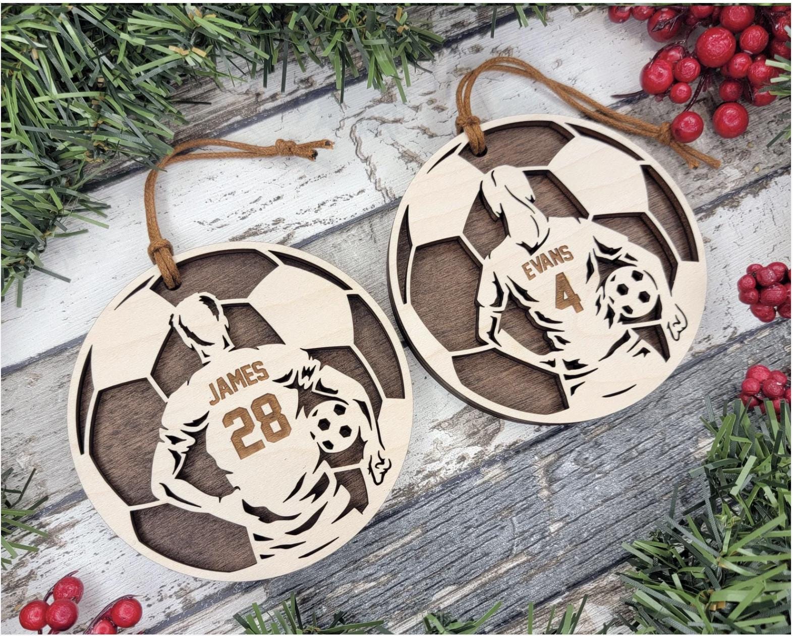 Stadium Series Ornaments - Baseball, Softball, Football, Soccer, Hockey, Volleyball, Basketball, Lacross, Golf - Male and Female Options