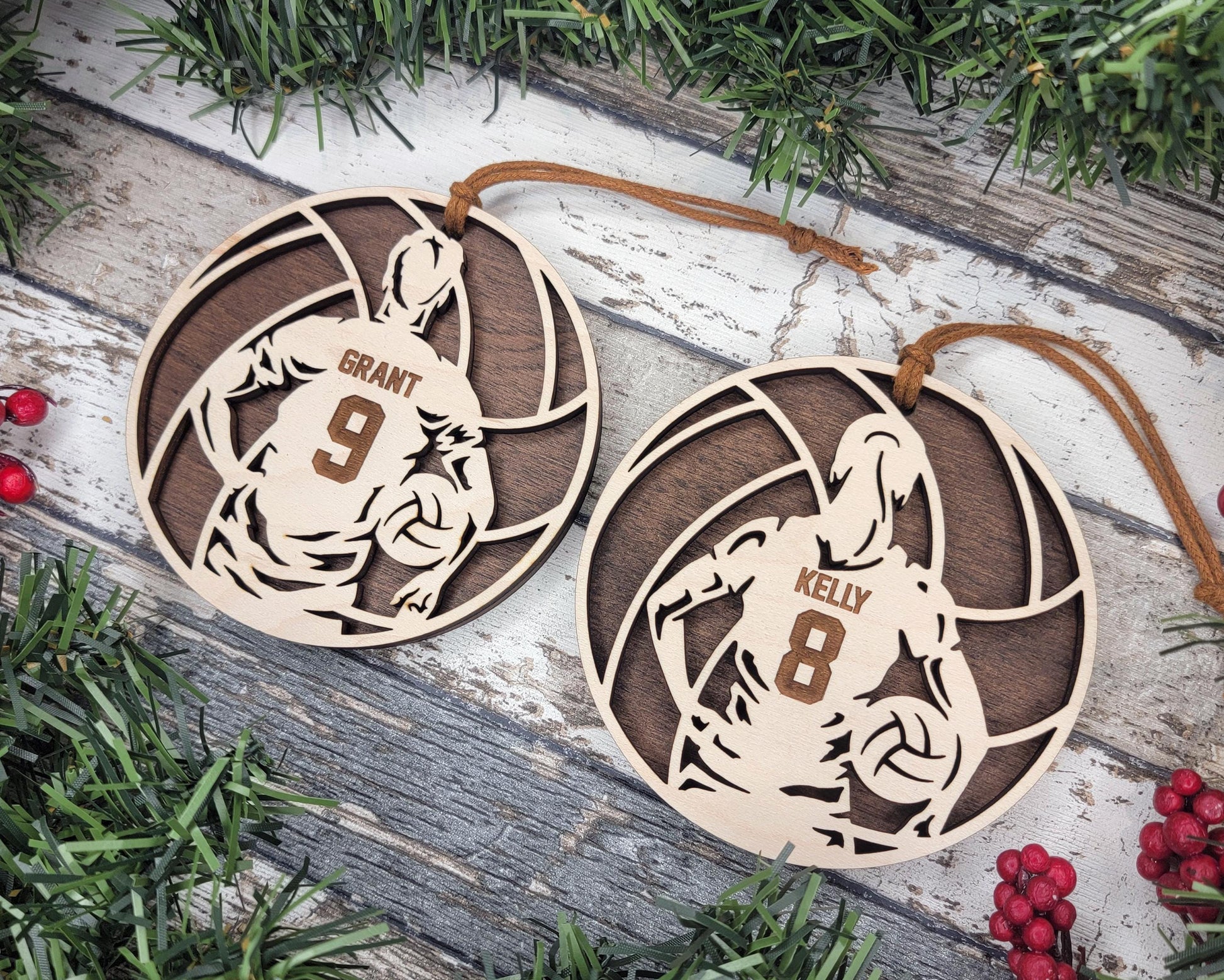 Stadium Series Ornaments - Baseball, Softball, Football, Soccer, Hockey, Volleyball, Basketball, Lacross, Golf - Male and Female Options
