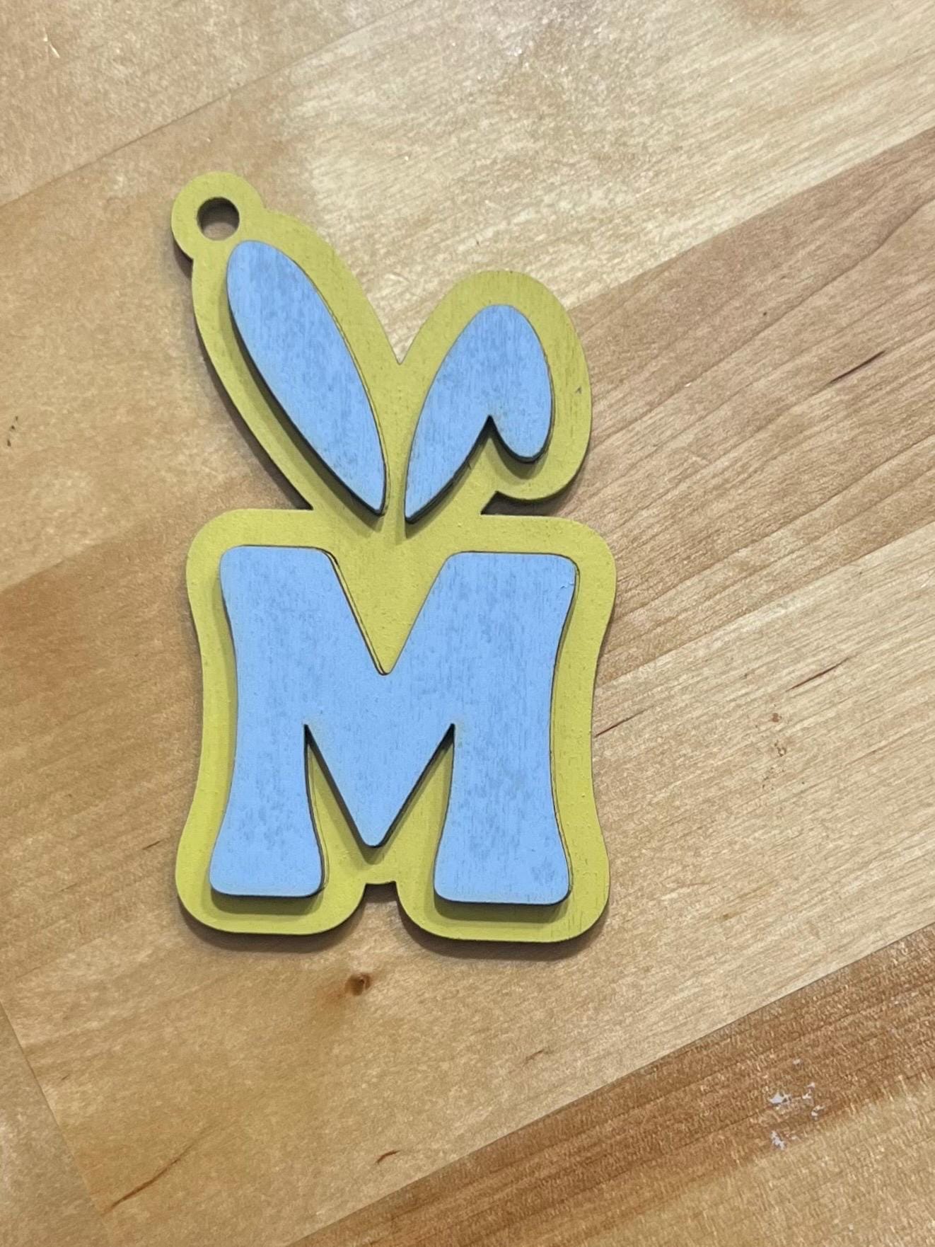Personalized Bunny Ear Letter Tag