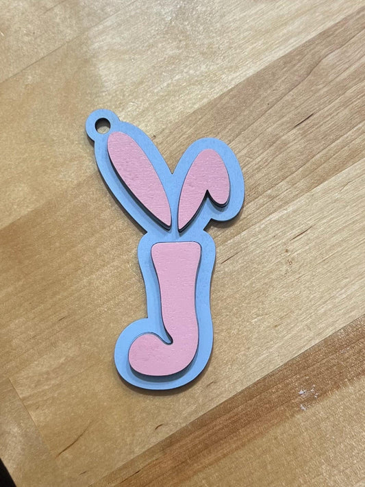 Personalized Bunny Ear Letter Tag