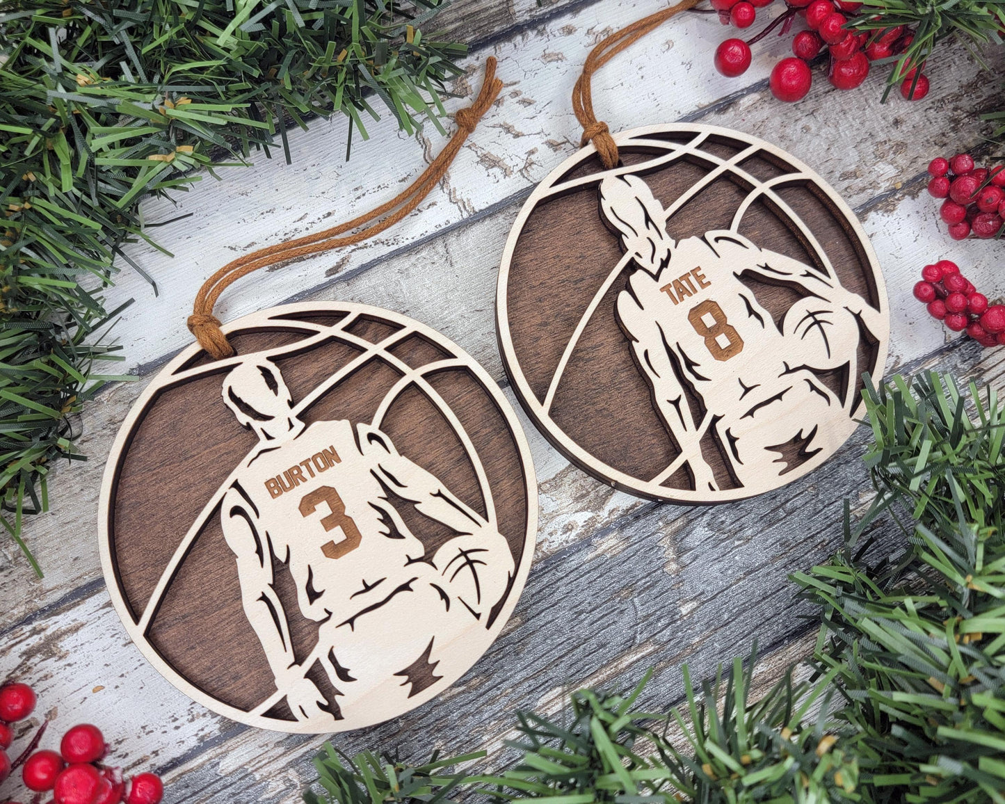 Stadium Series Ornaments - Baseball, Softball, Football, Soccer, Hockey, Volleyball, Basketball, Lacross, Golf - Male and Female Options