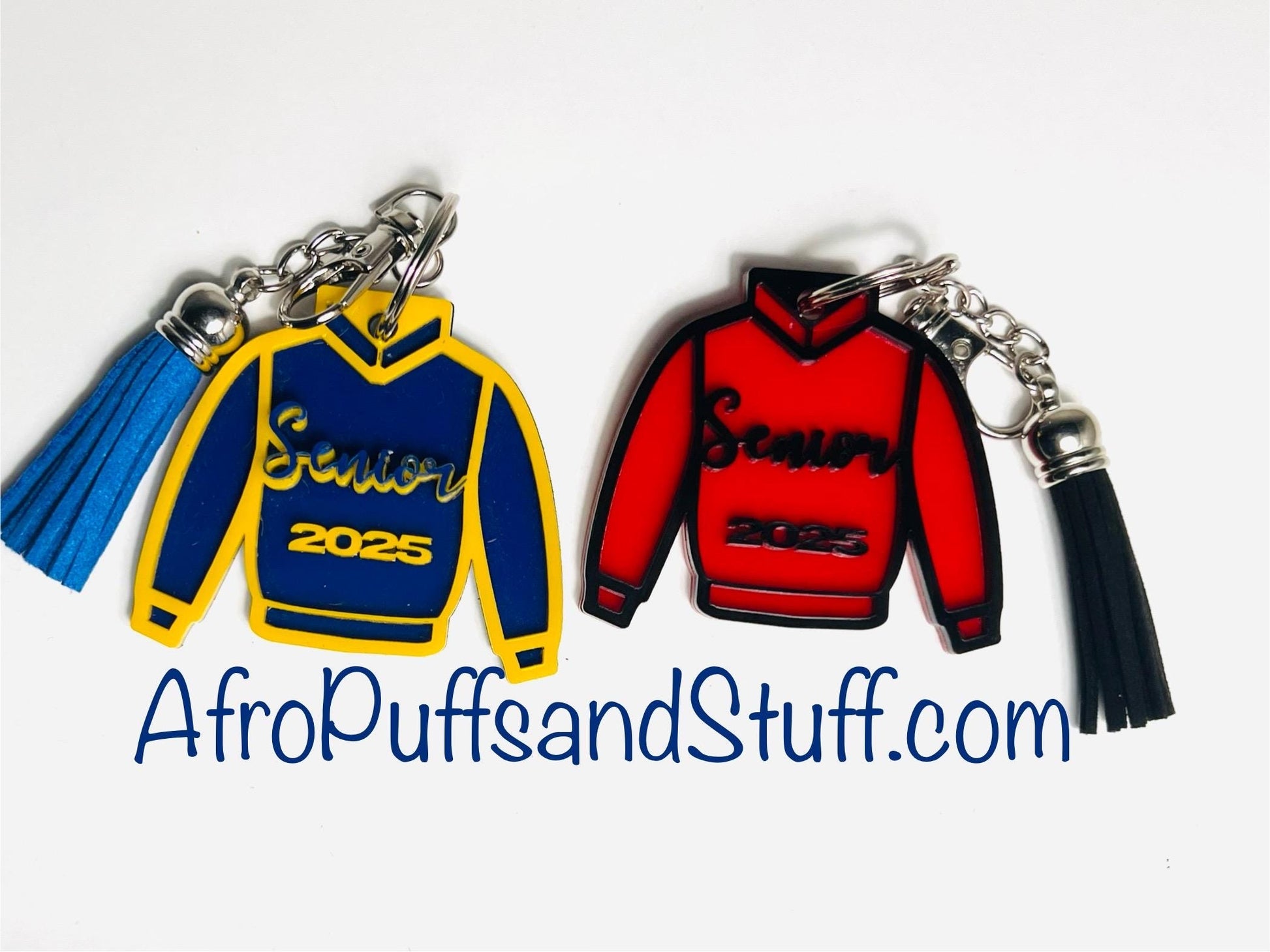 Senior Key Chains with Tassel or Puff ball