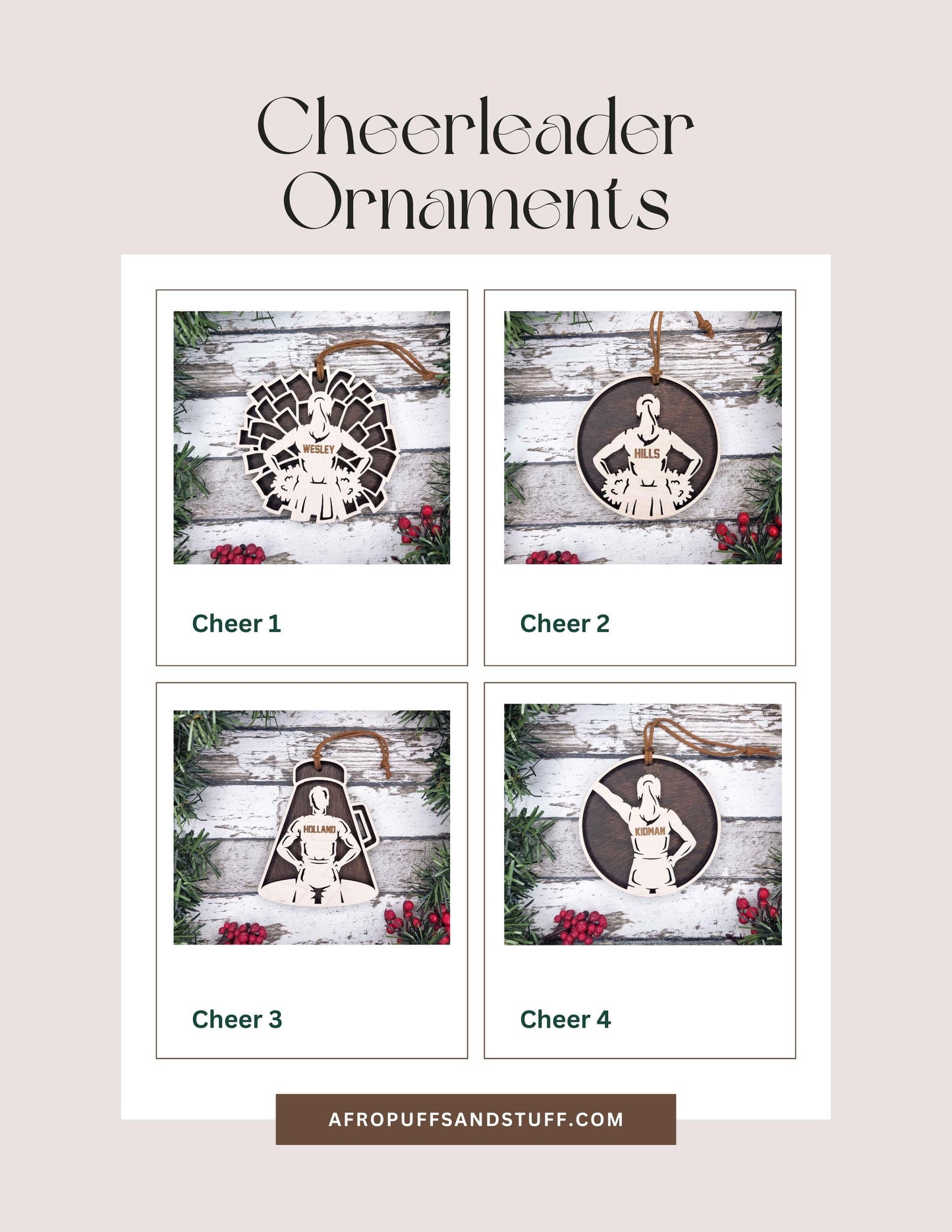 Stadium Series Sports Ornament: Baseball, Softball, Football, Hockey