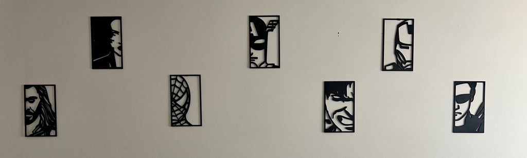 Marvel Avengers Laser Cut Wall Art Set - Iconic Heroes for Your Space