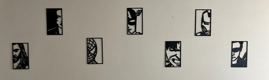 Marvel Avengers Laser Cut Wall Art Set - Iconic Heroes for Your Space