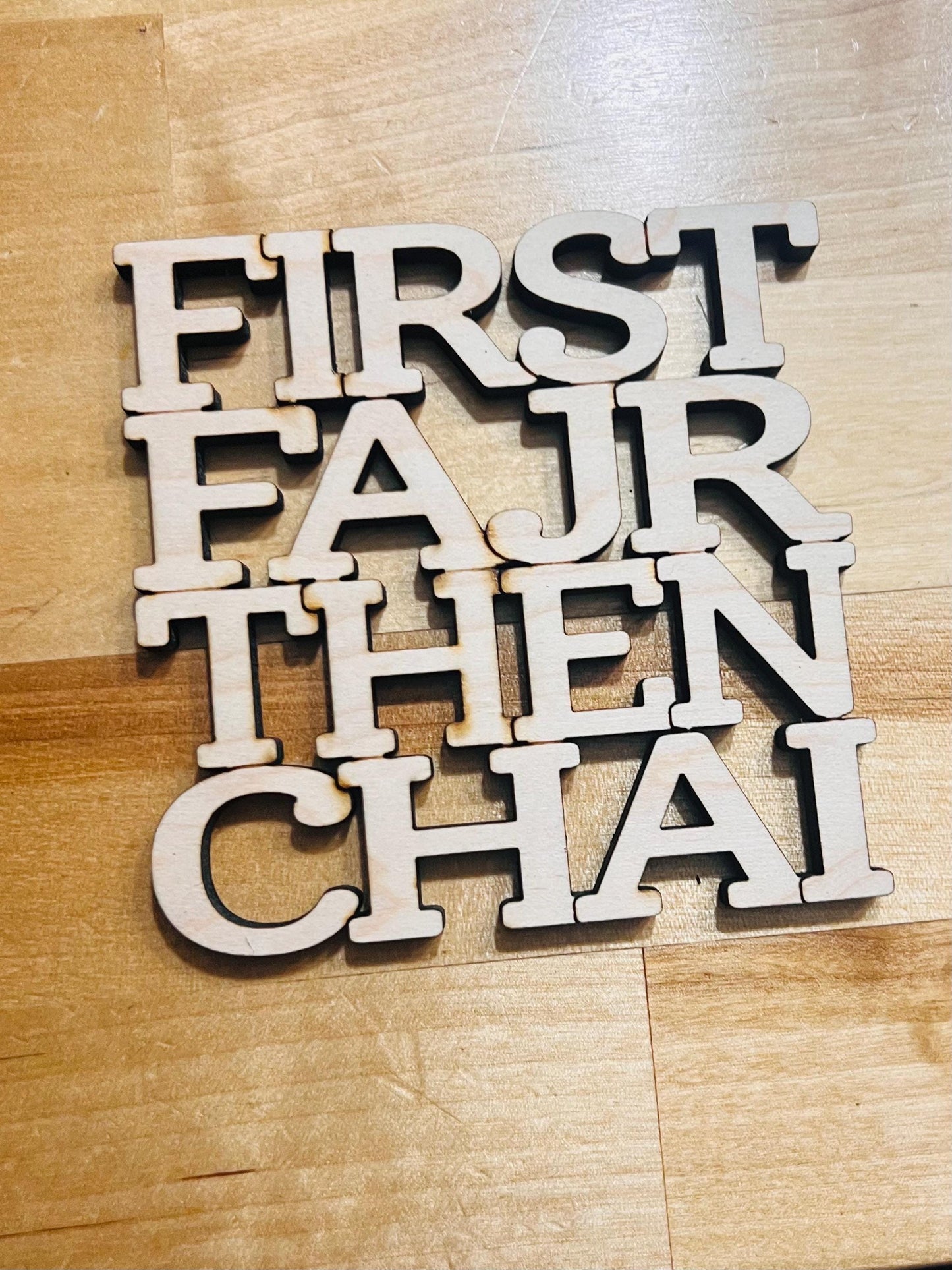 Islamic Themed Wooden Coasters - Set of 4