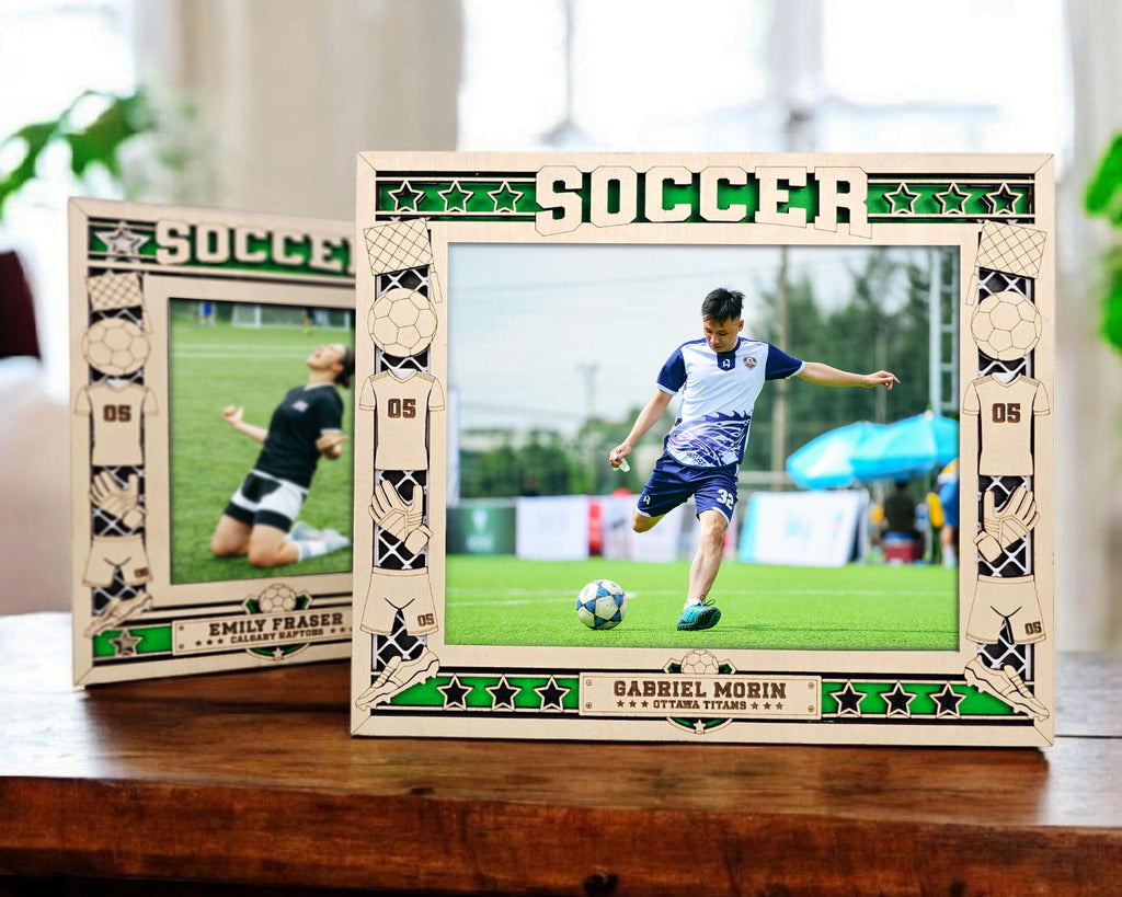 Customizable Football, Baseball & Soccer Icon Frame – Personalized Sports Photo Display