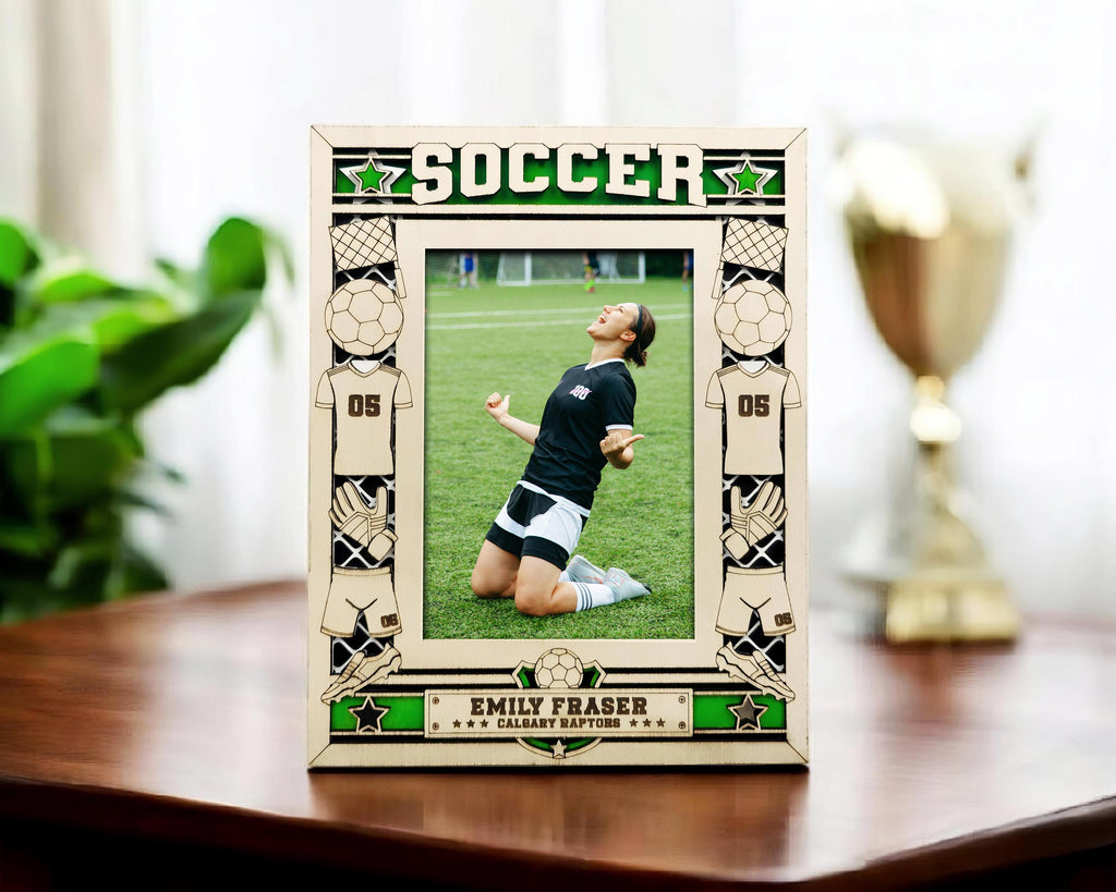 Customizable Football, Baseball & Soccer Icon Frame – Personalized Sports Photo Display