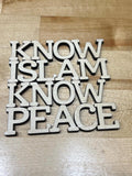Islamic Themed Wooden Coasters - Set of 4