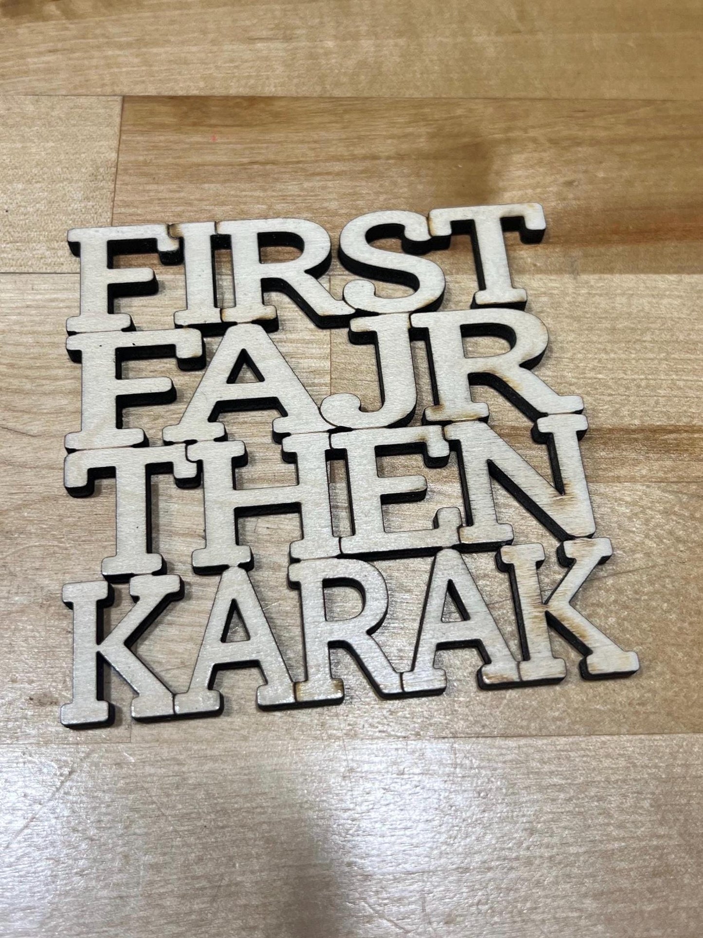Islamic Themed Wooden Coasters - Set of 4