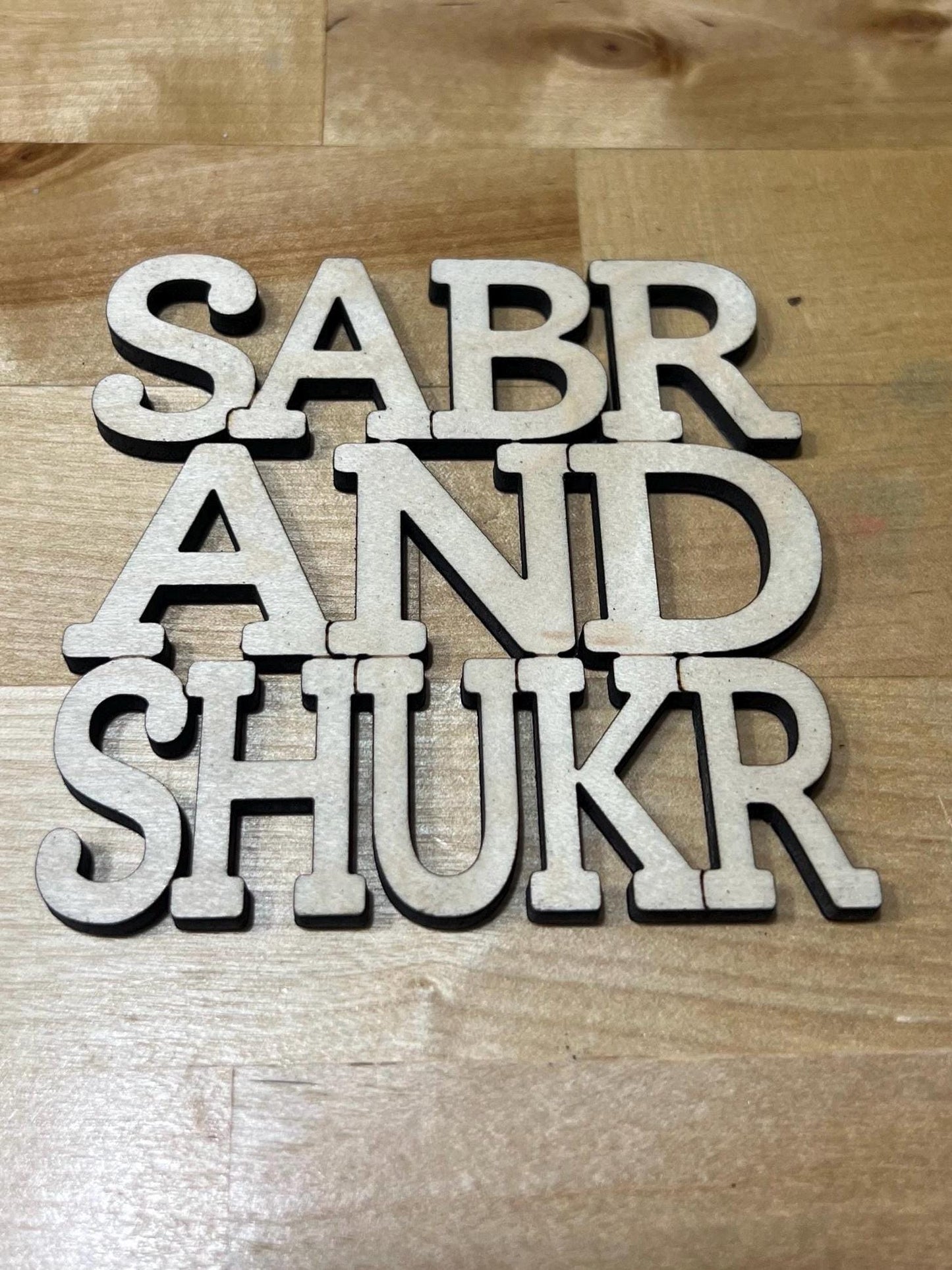 Islamic Themed Wooden Coasters - Set of 4