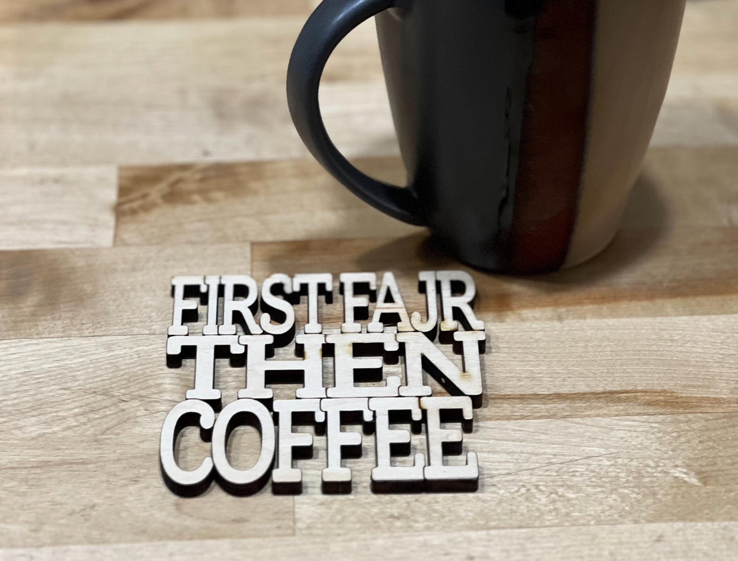 Islamic Themed Wooden Coasters - Set of 4