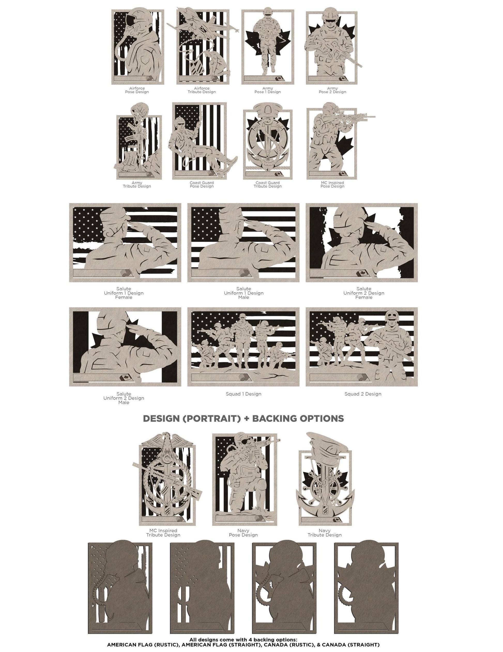 Military Tribute and Honor Plaques