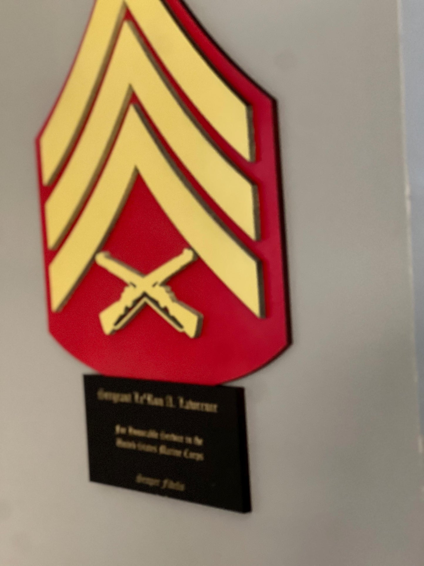 Custom Military Recognition Plaque | Promotion or Retirement Gift | Personalized Rank, Name & Service Branch | Veteran Keepsake | USA Made