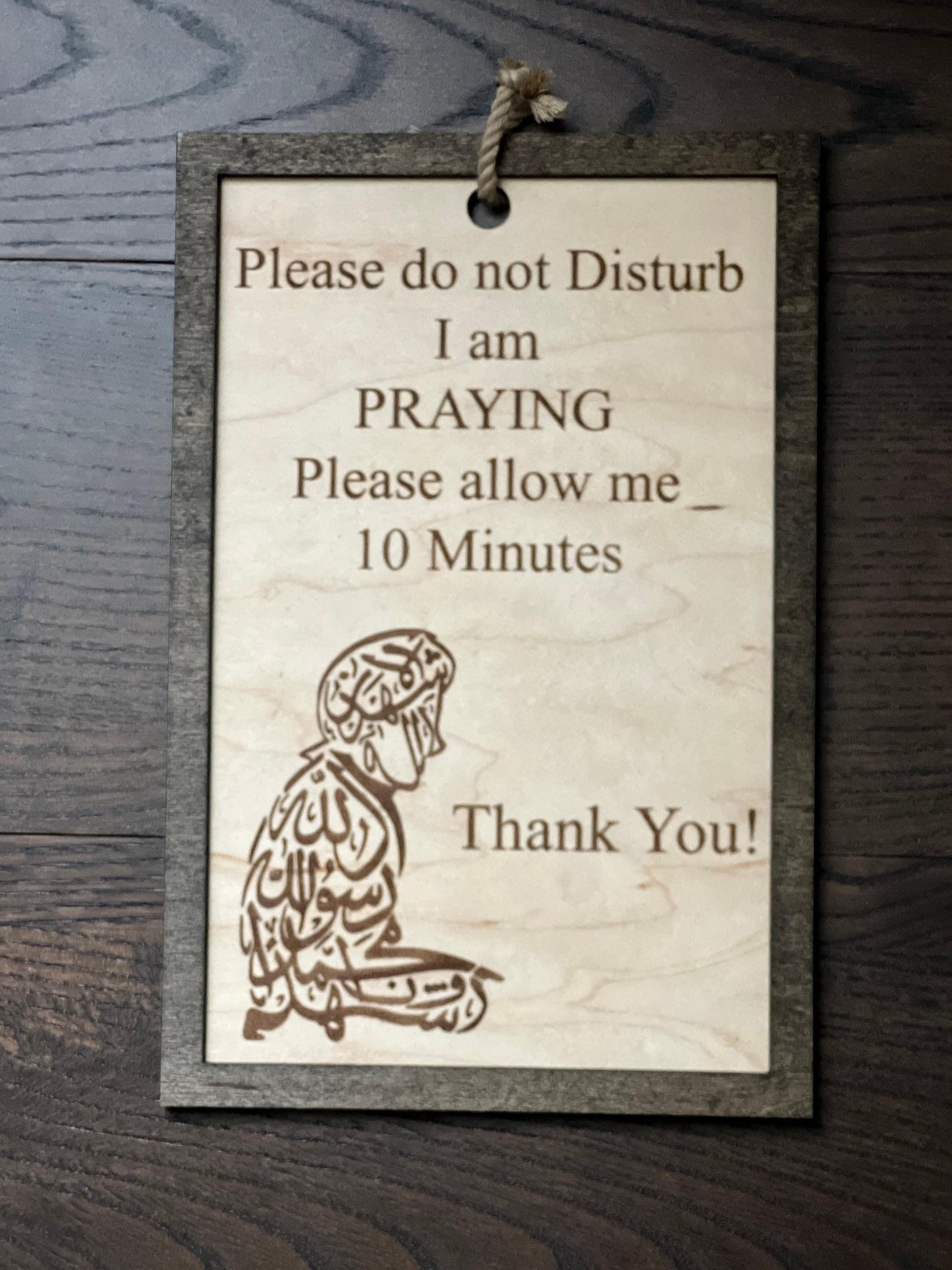 Quiet Moments in Prayer Door sign